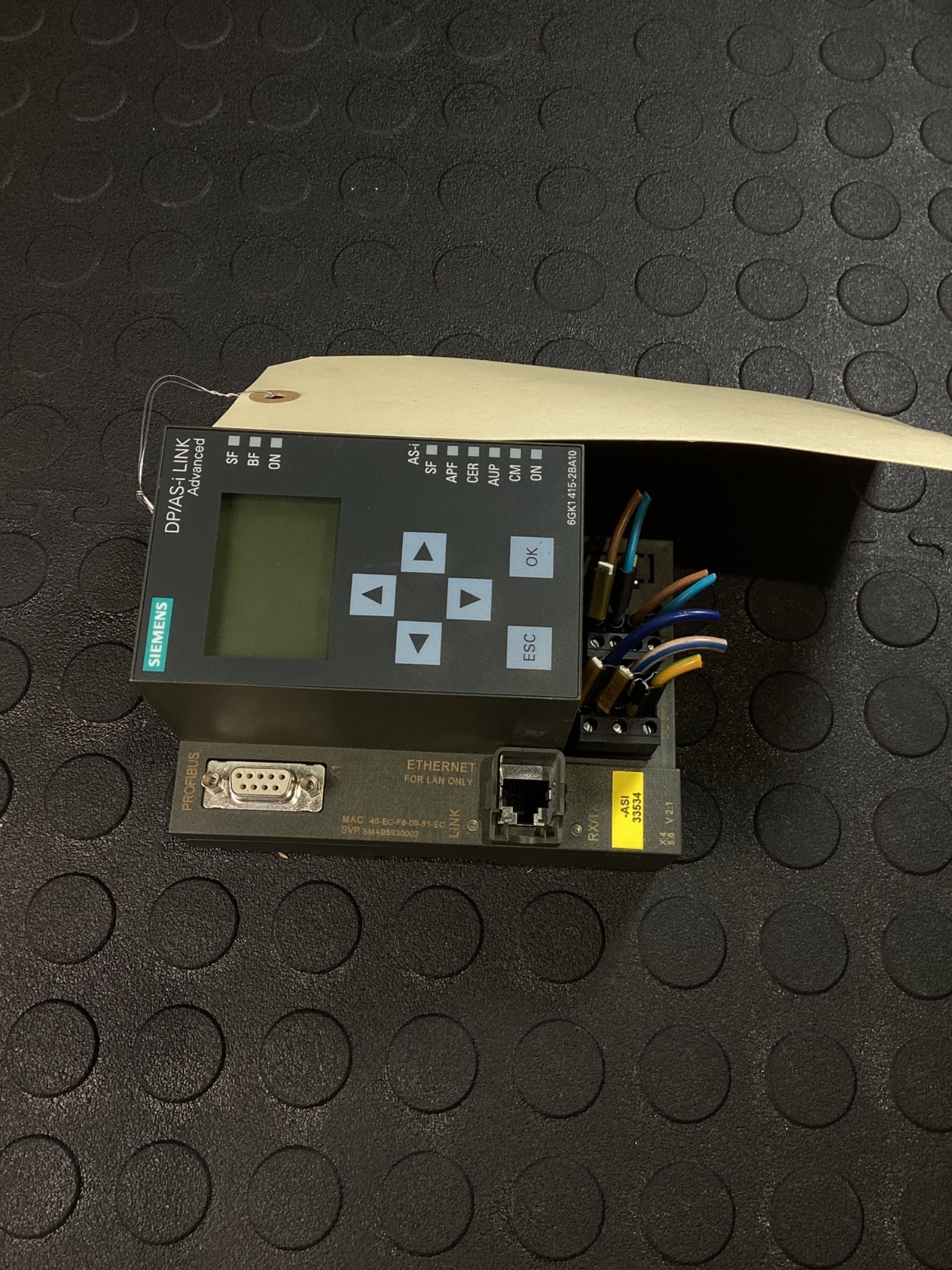 SIEMENS 6GK1415-2BA10 DP/AS-i Link Advanced Communication Module USED 1