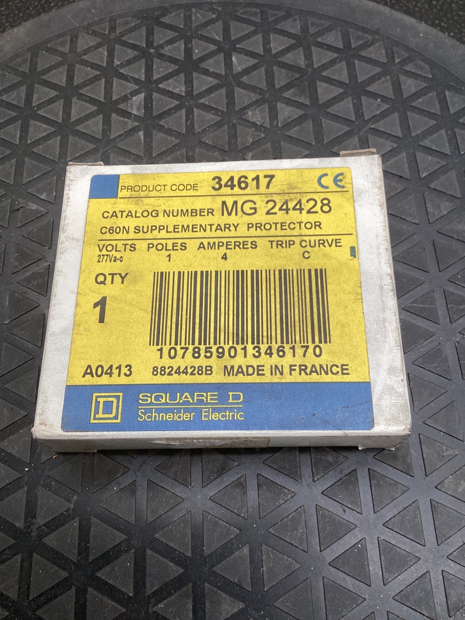 SQUARE D MG24428 C60N Supplementary Protector 4A 1-Pole NEW 0