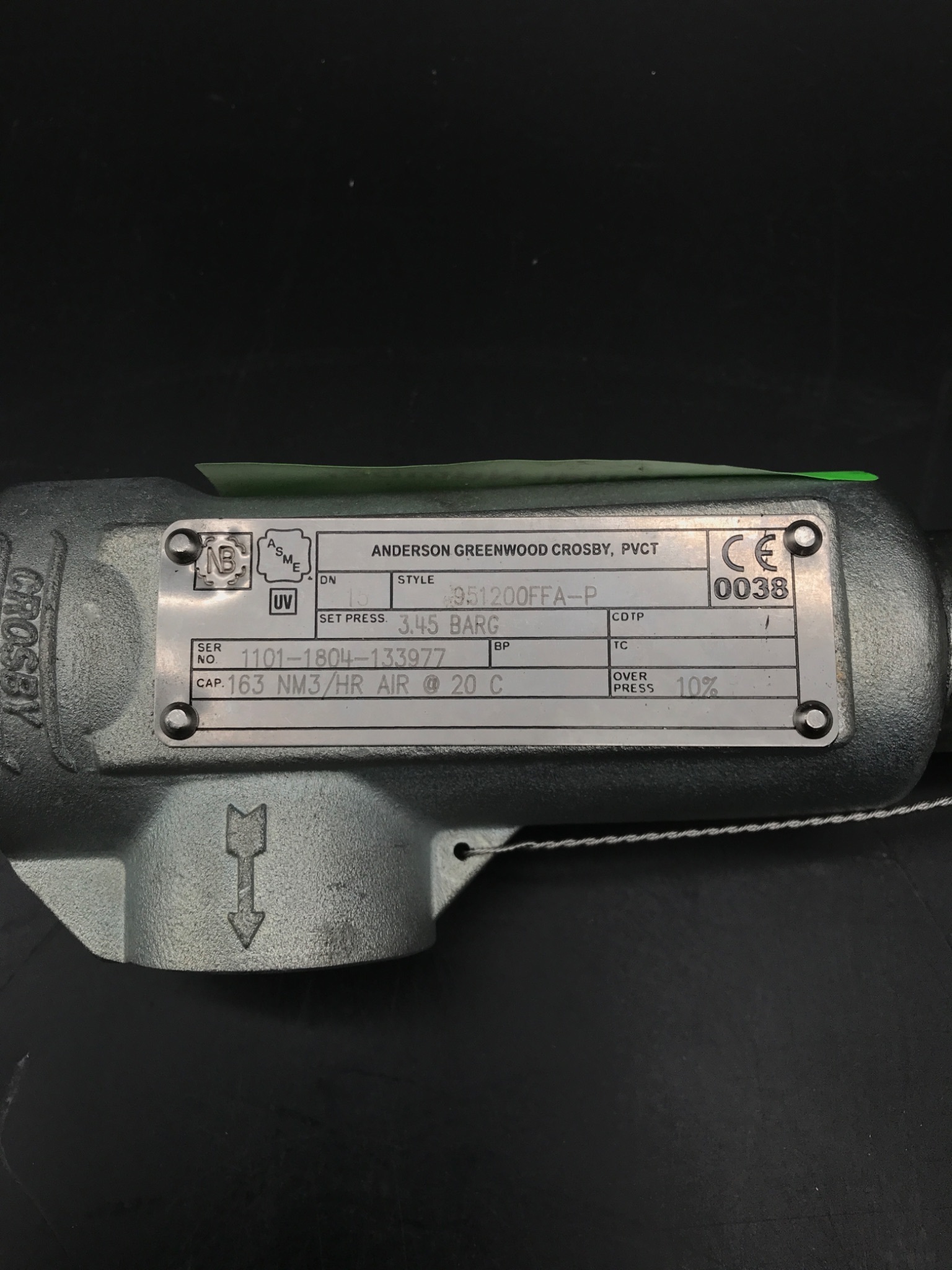 ANDERSON GREENWOOD 951200FFA-P Safety Relief Valve USED 2