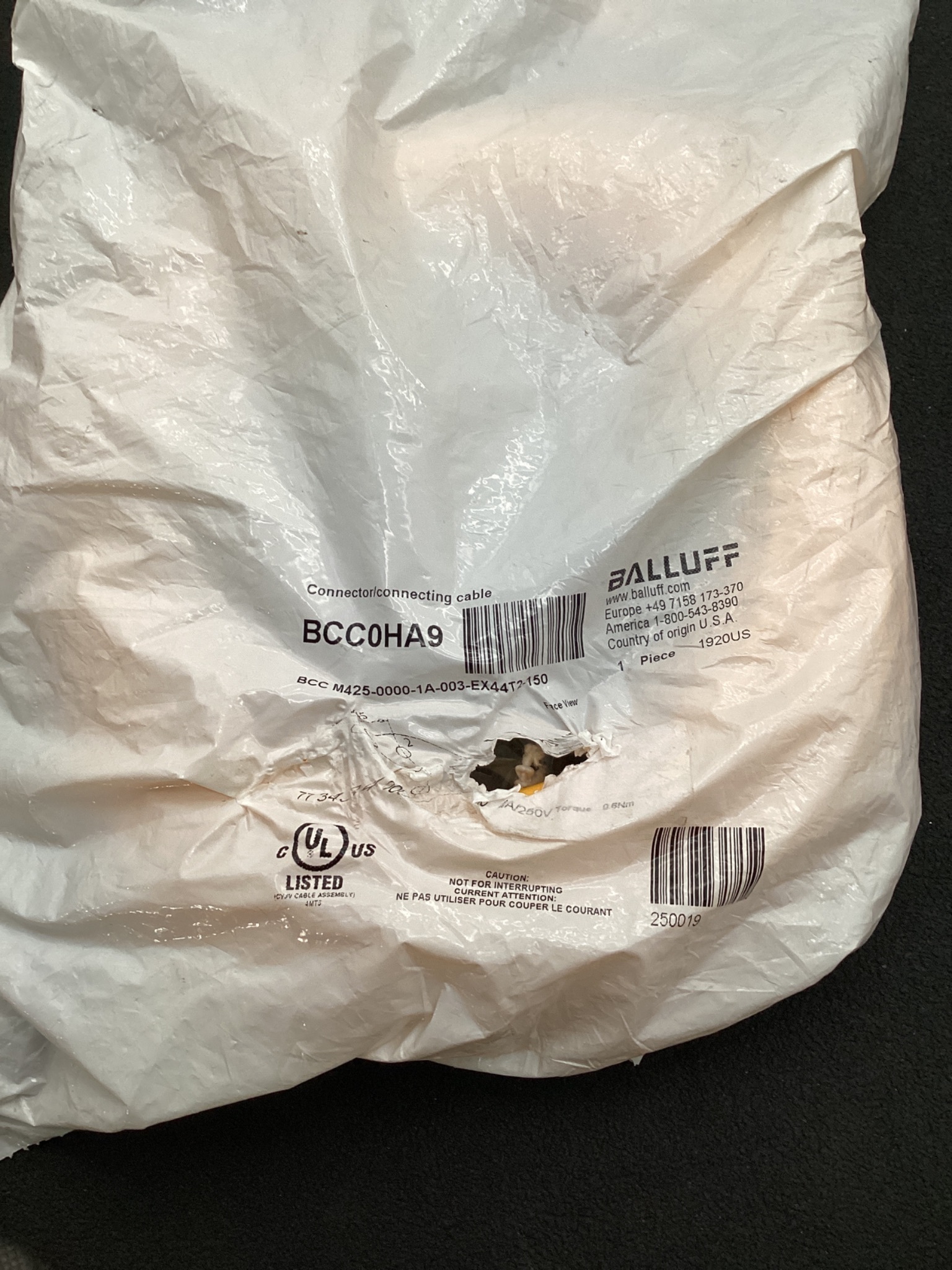BALLUFF BCC0HA9 Sensor/Actuator Connecting Cable 15M NEW 2