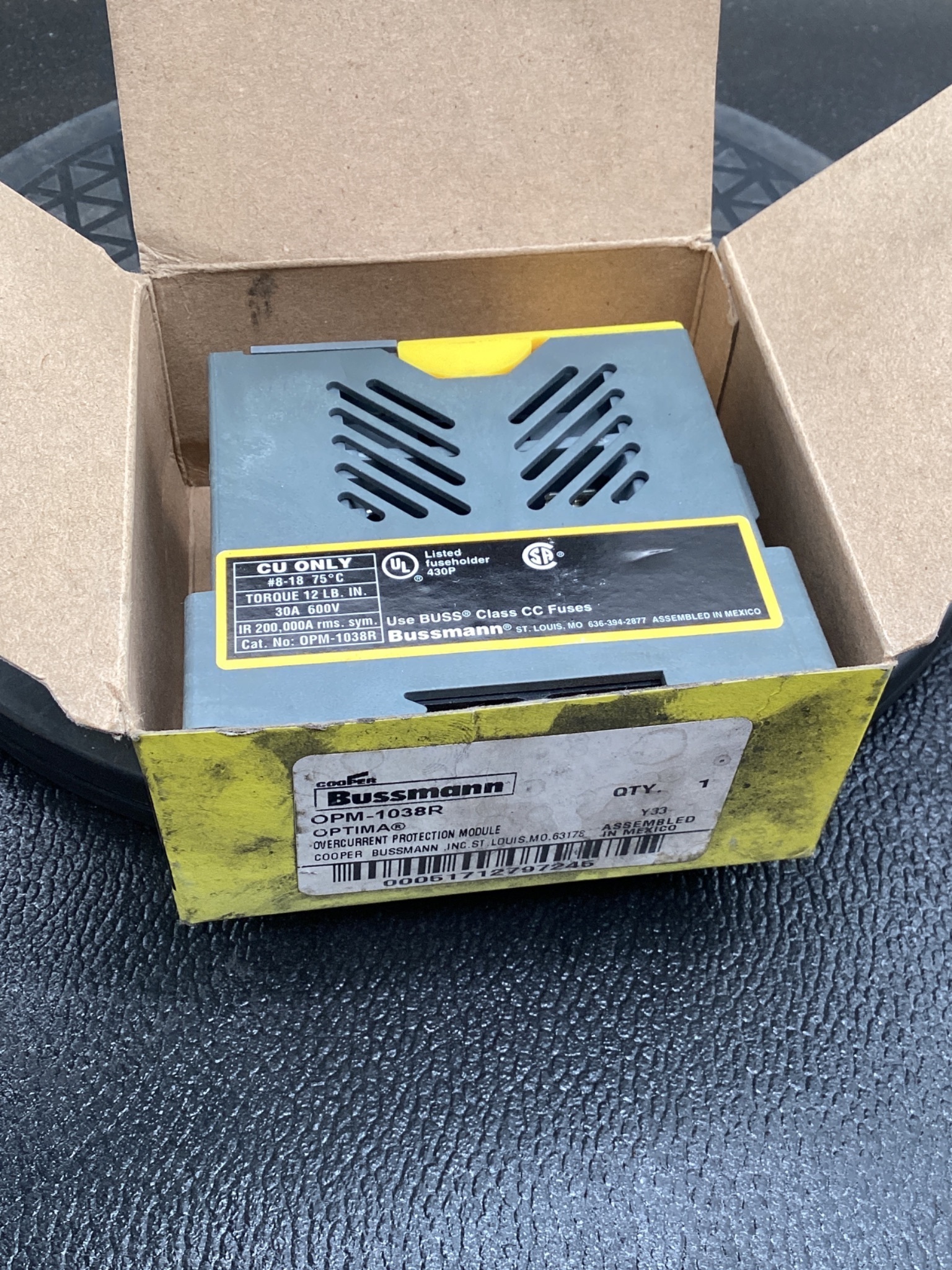 BUSSMANN OPM-1038R Optima Overcurrent Protection Module NEW 2