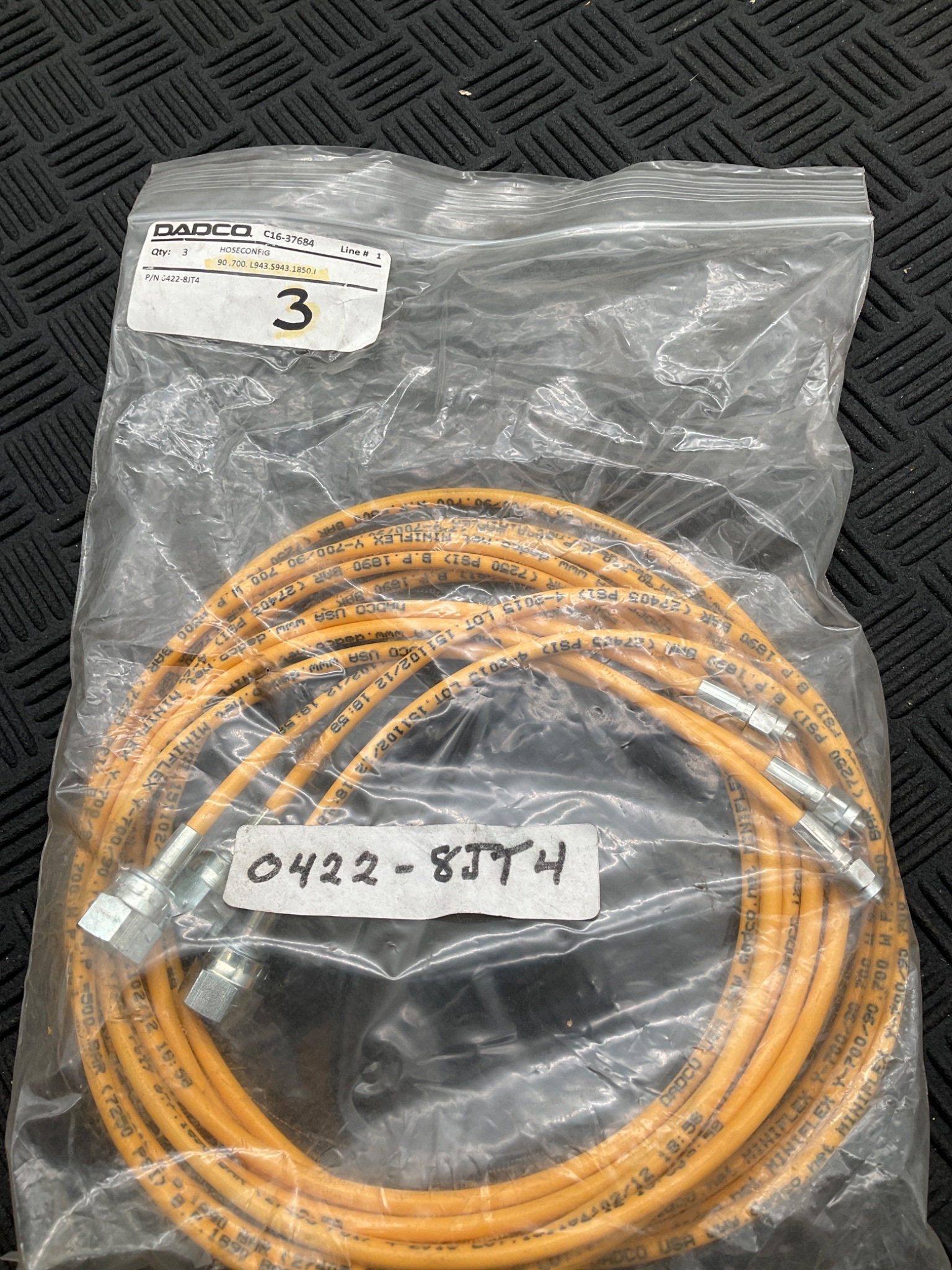 DADCO 0422-8JT4 Hose (Qty 3) NEW 0