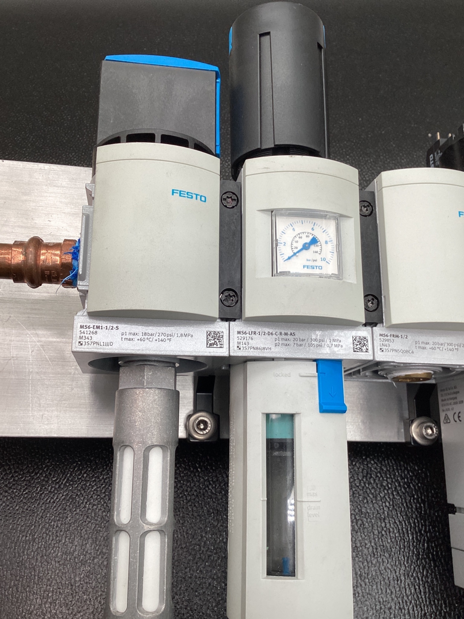 FESTO MS6 Air Preparation FRL Assembly with CTEU-EP Fieldbus NEW 1