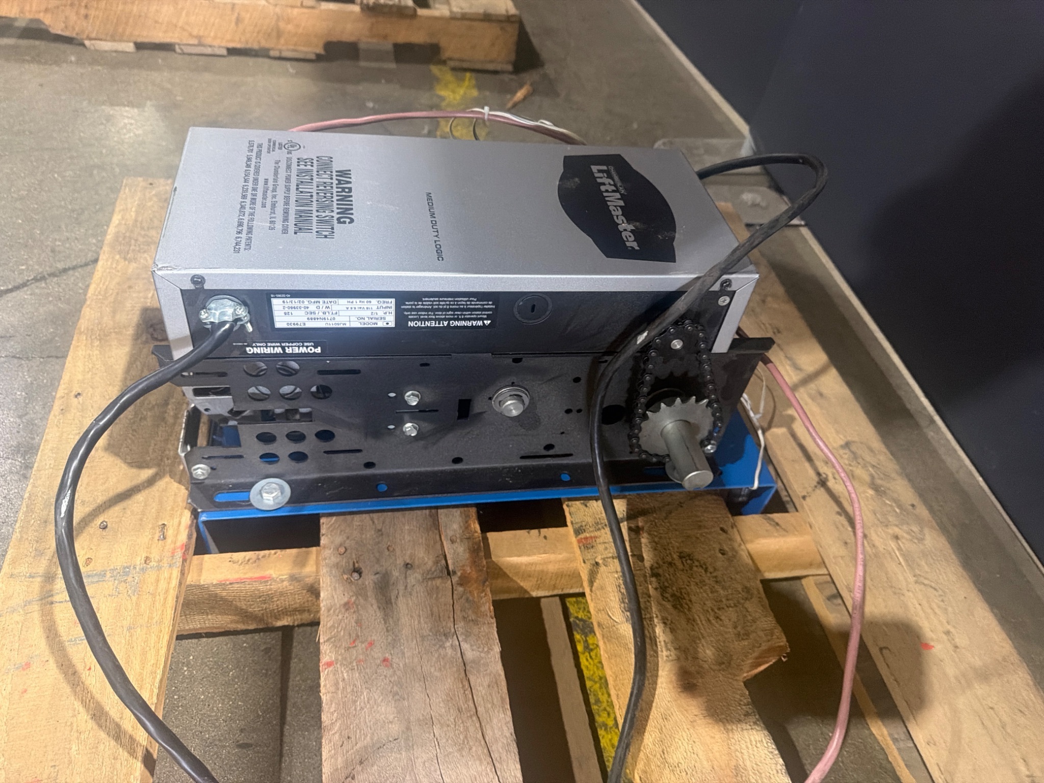 LiftMaster MJ5011U Hoist Operator 1/2 HP 115V USED 2