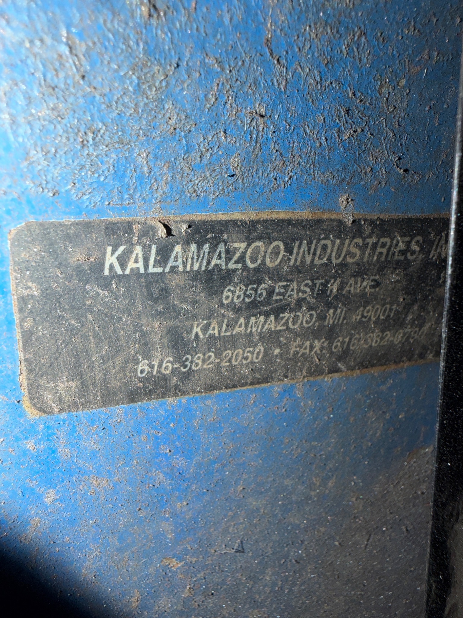 KALAMAZOO INDUSTRIES Belt Grinder & Sander USED 6