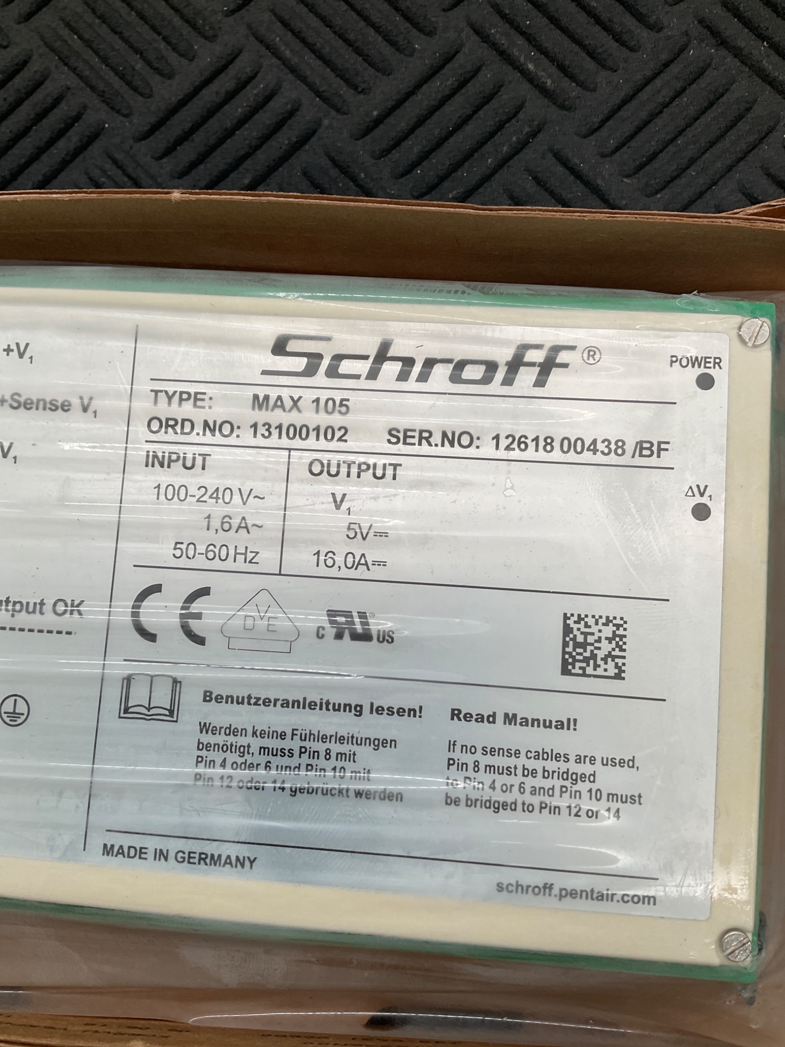 NVENT SCHROFF 13100102 MAX 105 19" Power Supply Unit NEW 3