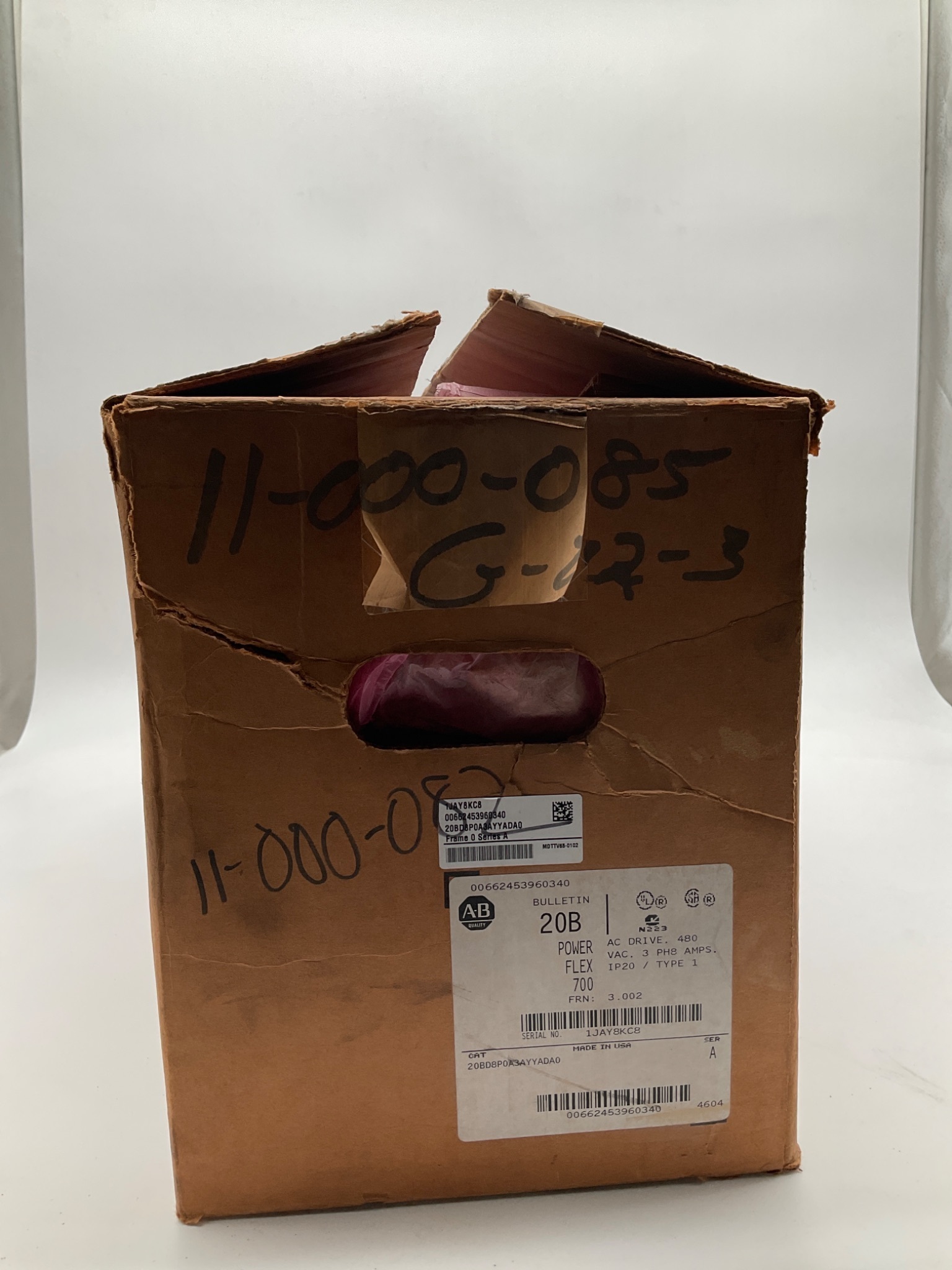 ALLEN‑BRADLEY 20BD8P0A3AYYADA0 PowerFlex 700 AC Drive NEW 3