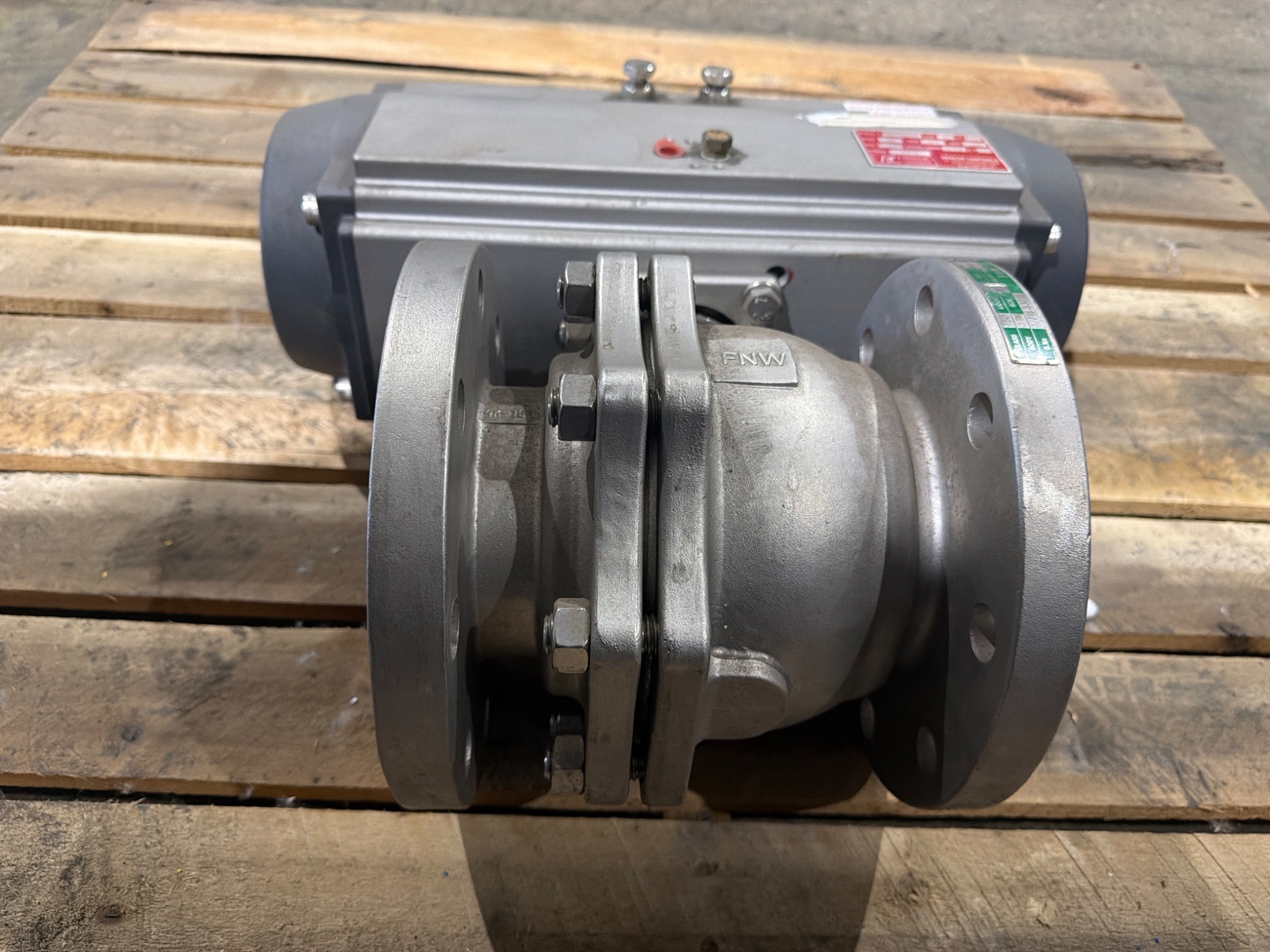 FNW 600C 4" CF8M Ball Valve Class 150 with Rencor Pneumatic Actuator NEW 3