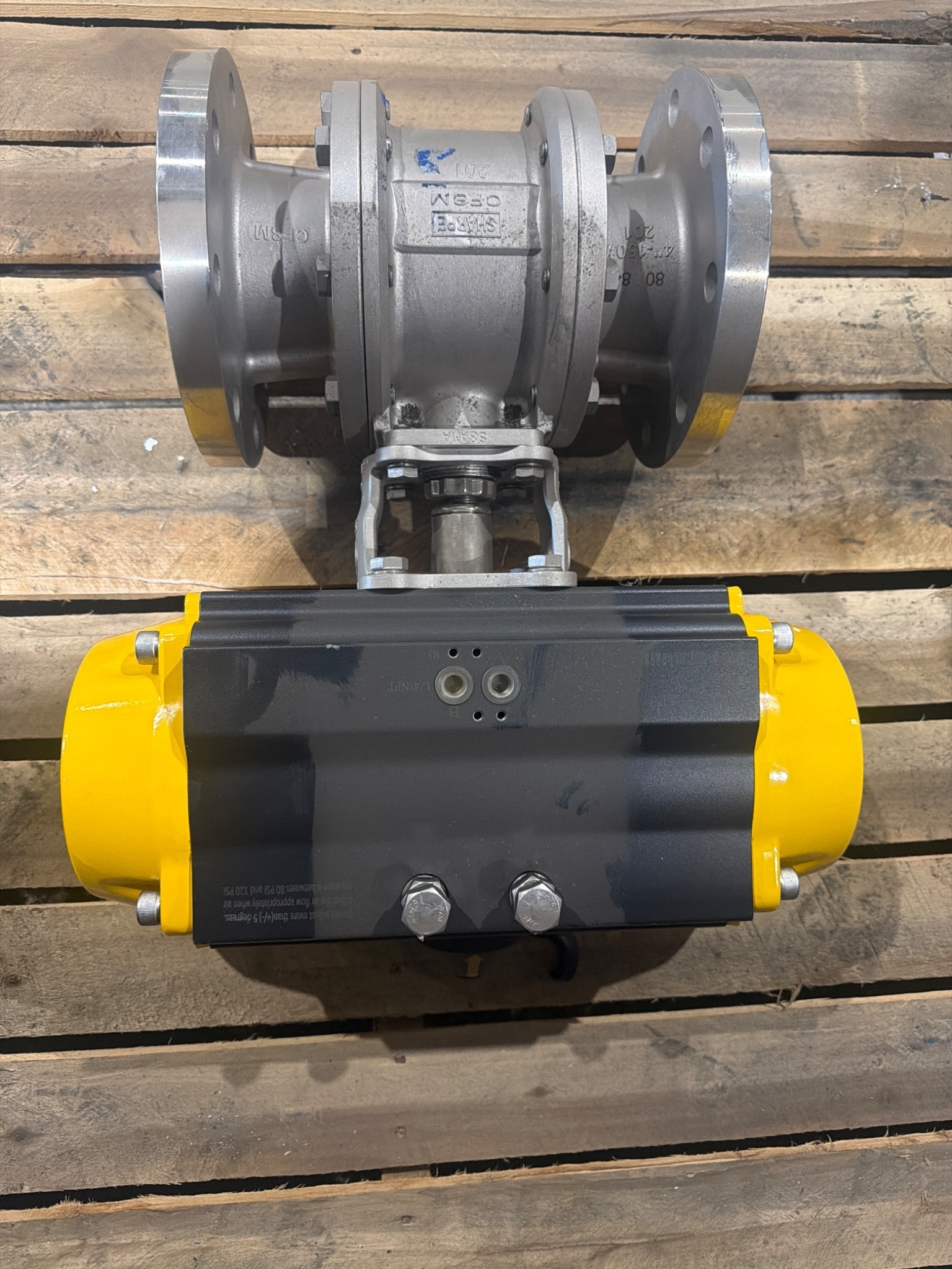 Sharpe SPN II 160 Pneumatic Ball Valve Assembly 3" Class 150 316 SS NEW 5