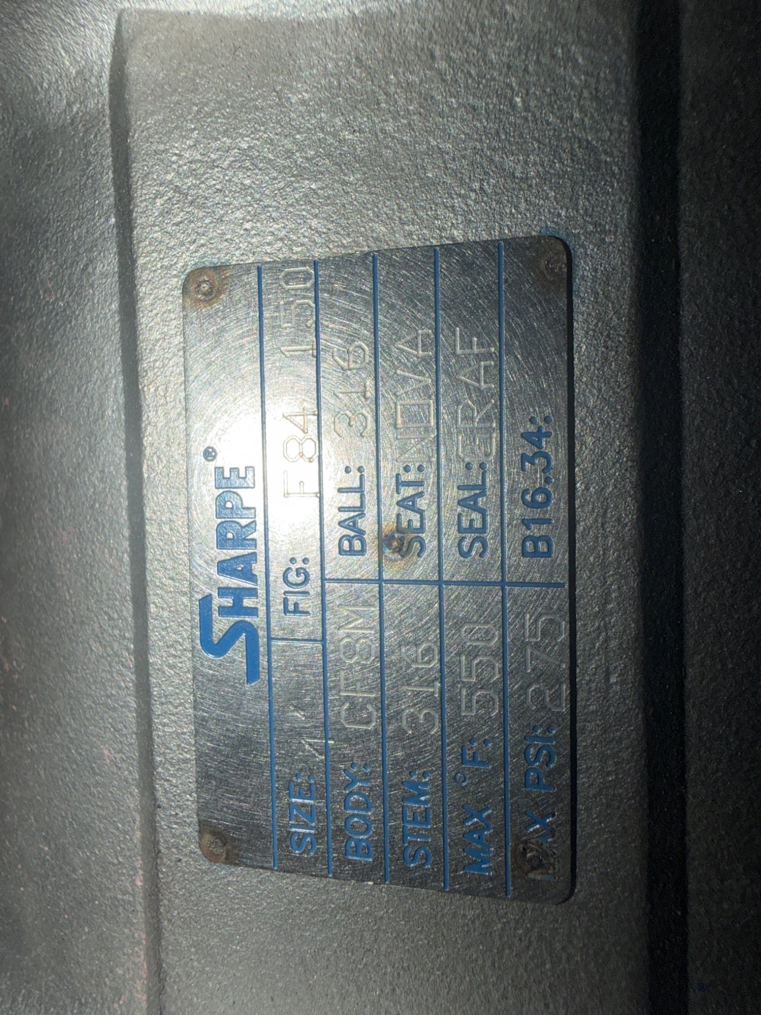 Sharpe SPN II 160 Pneumatic Ball Valve Assembly 3" Class 150 316 SS NEW 7