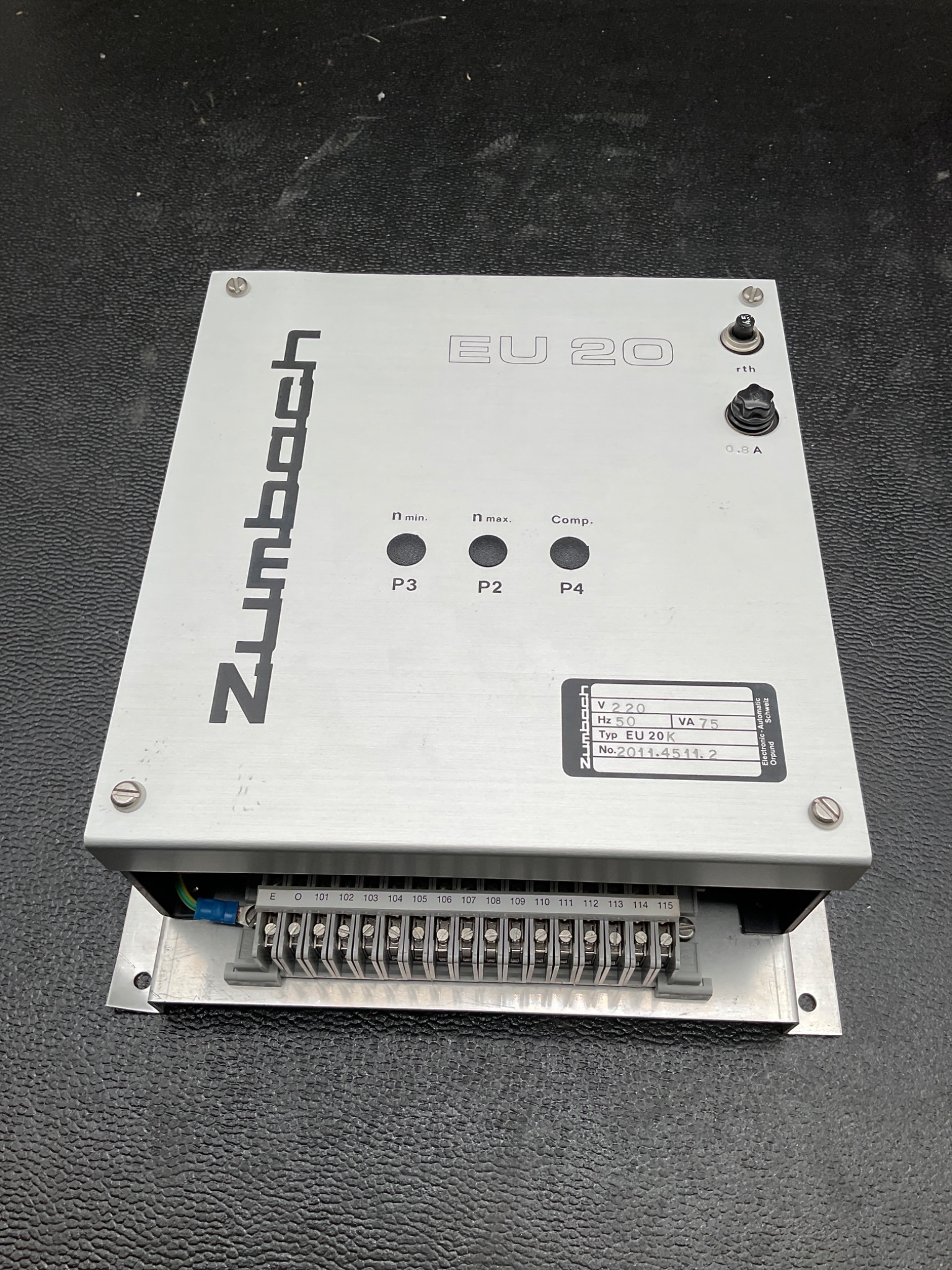 ZUMBACH EU 20K Speed Control Unit USED 1