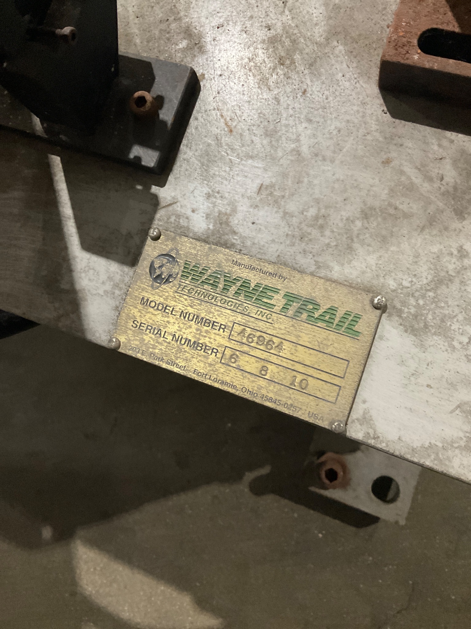 WAYNE TRAIL 46964 Steel T‑Slot Fabrication / Welding Table USED 10