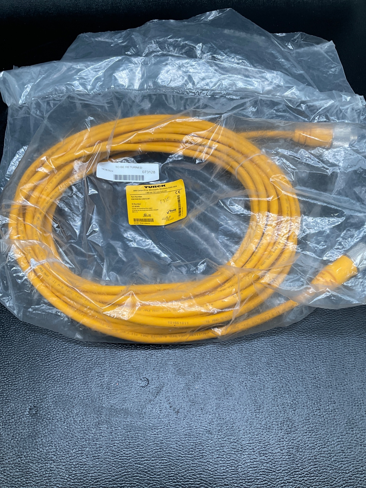 Turck RSM-RKM 86-15M/S1587 M12 Extension Cable 15M NEW 1