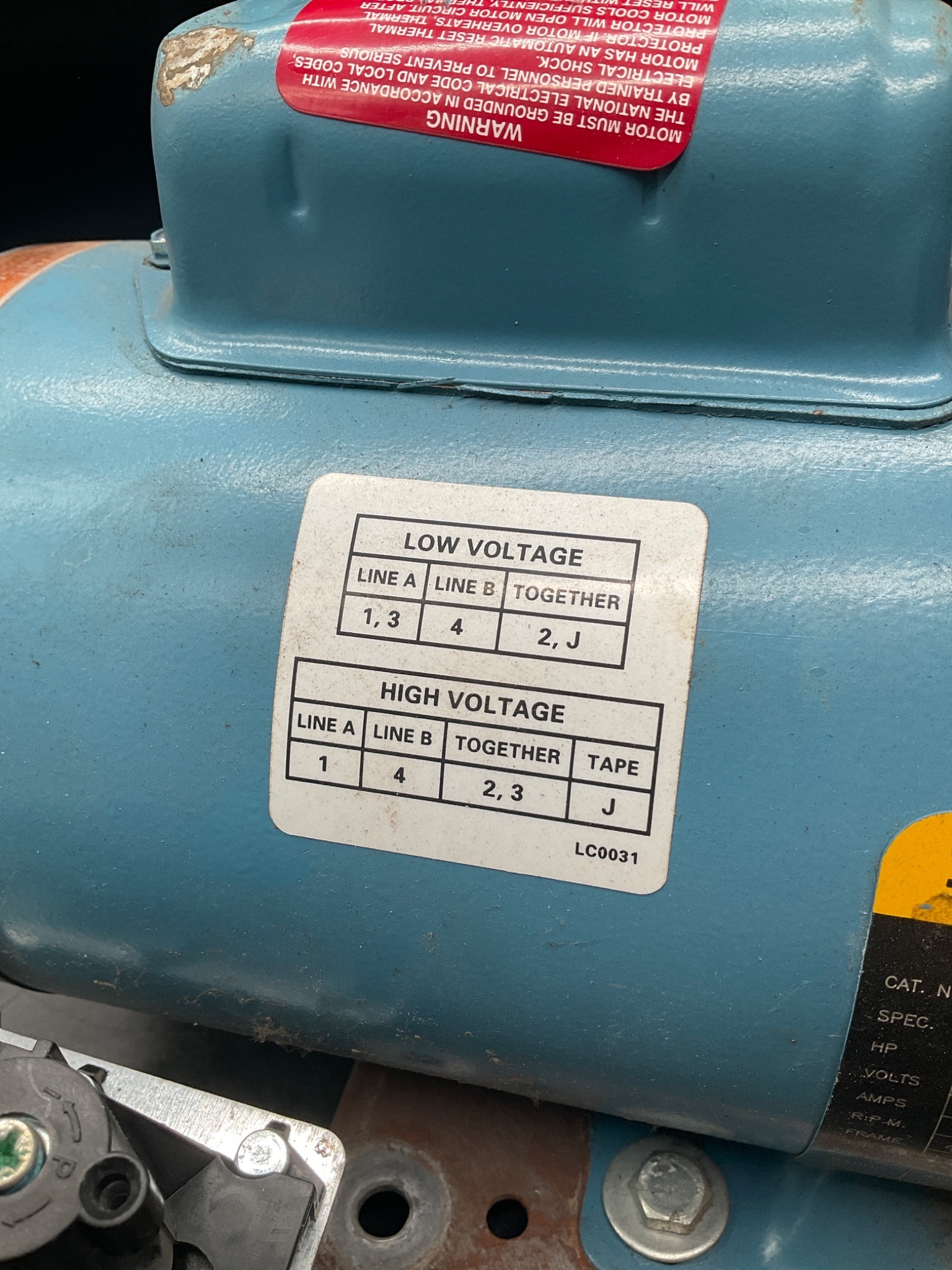 GENERAL OL1-1016AC Air Compressor USED 6