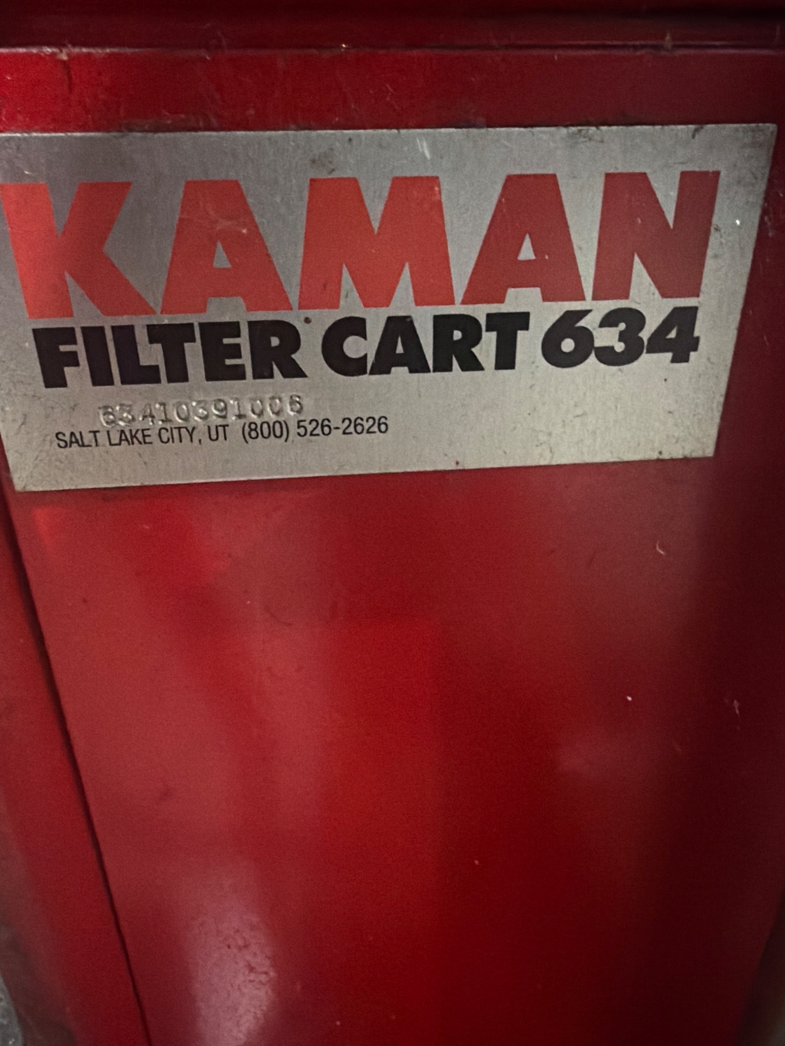 KAMAN FILTER CART 634 Industrial Filter Cart USED 6
