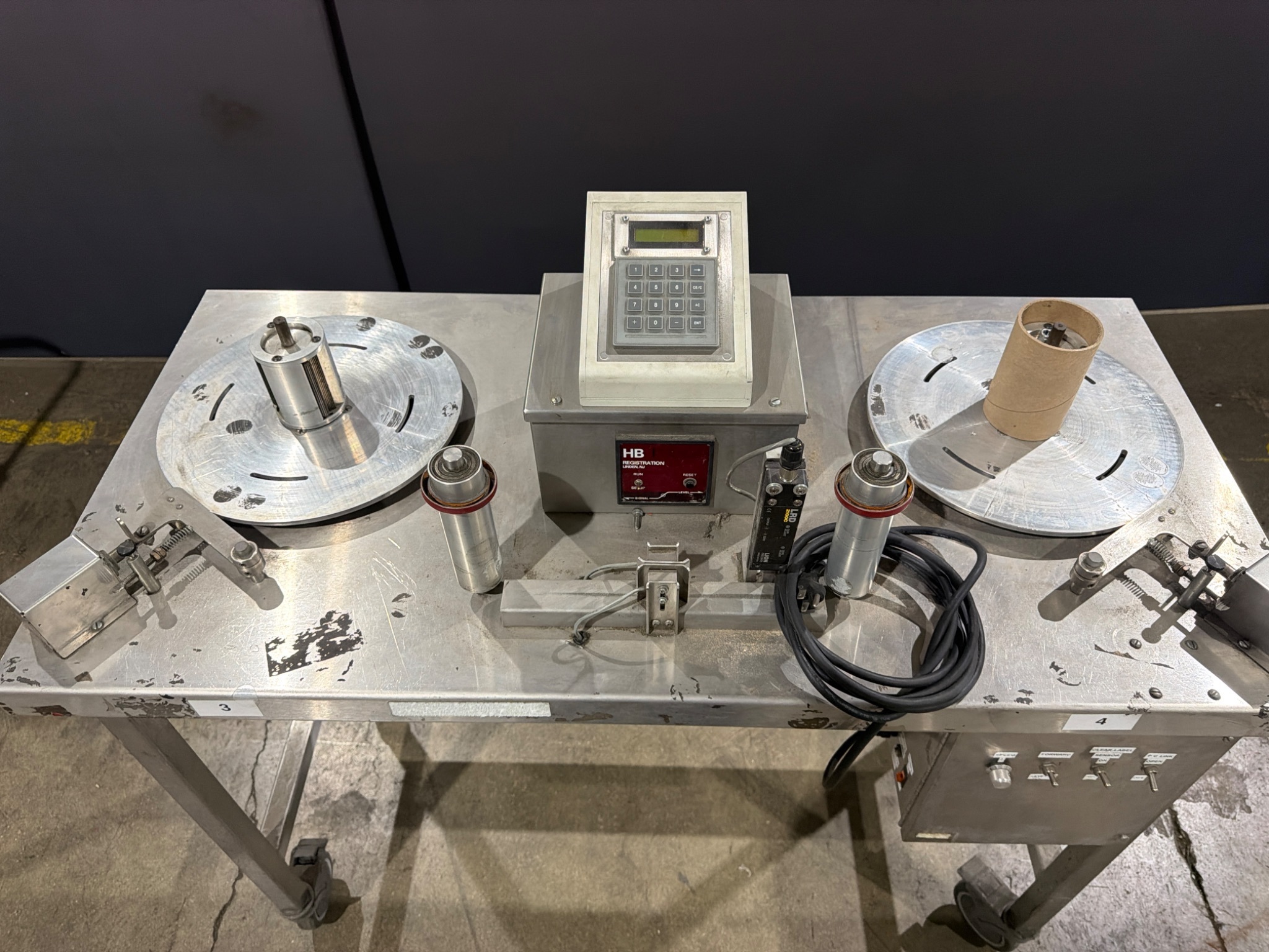 HB REGISTRATION Label Counting and Rewinding Processing Table USED 1