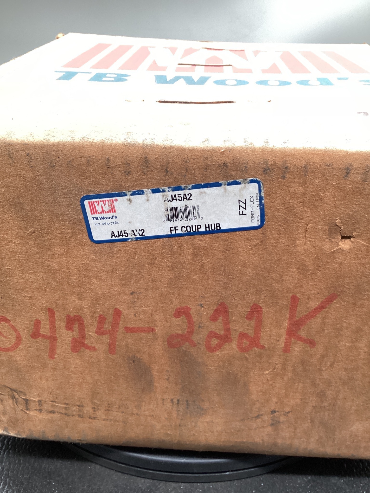 TB WOODS AJ45-AX2 Flexible Coupling Hub 2-1/8" Bore NEW 4