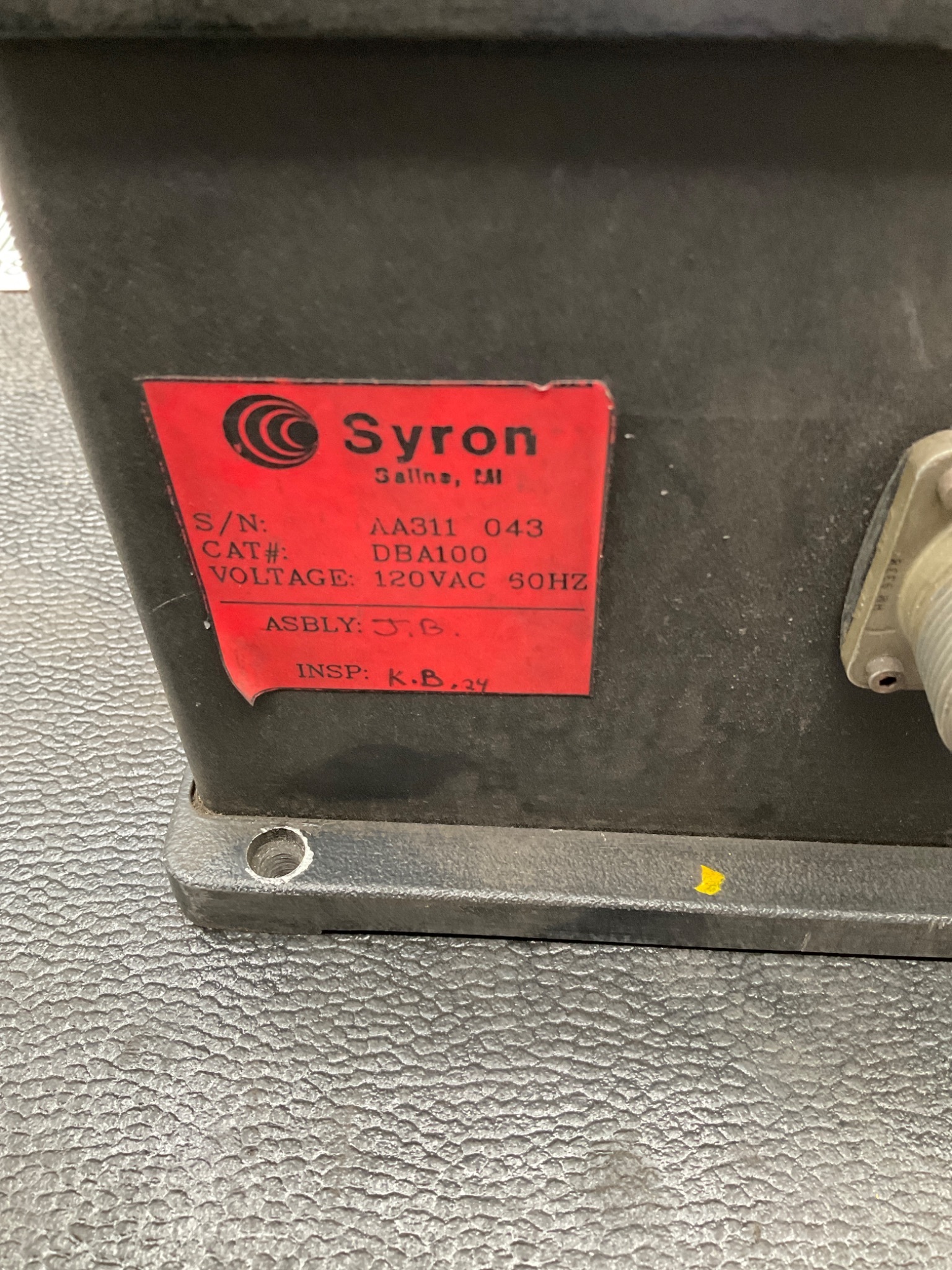 SYRON DBA100 Double Blank Analyzer USED 1