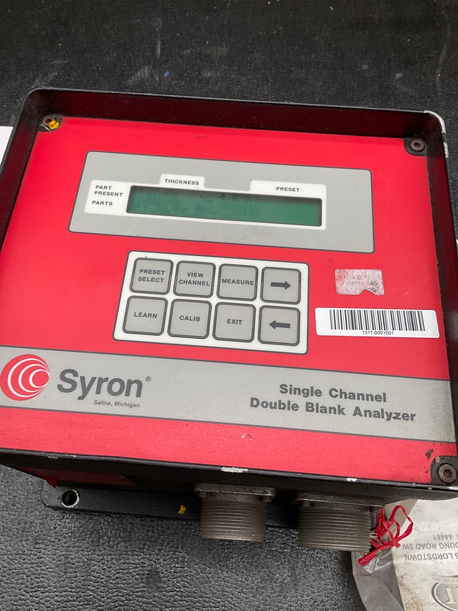 SYRON DBA100 Double Blank Analyzer USED 2