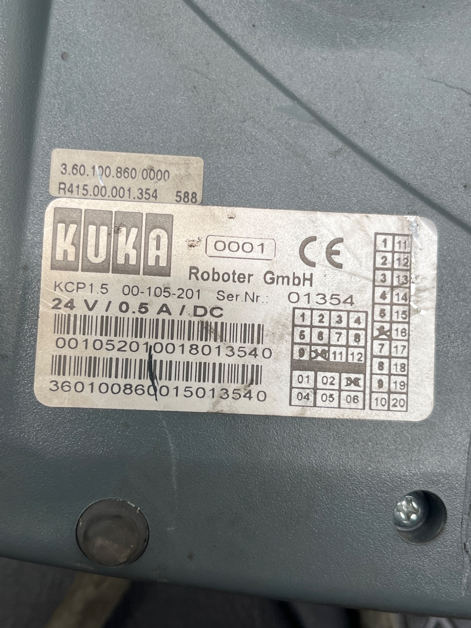 KUKA 00-105-201 KCP1.5 Teach Pendant USED 3