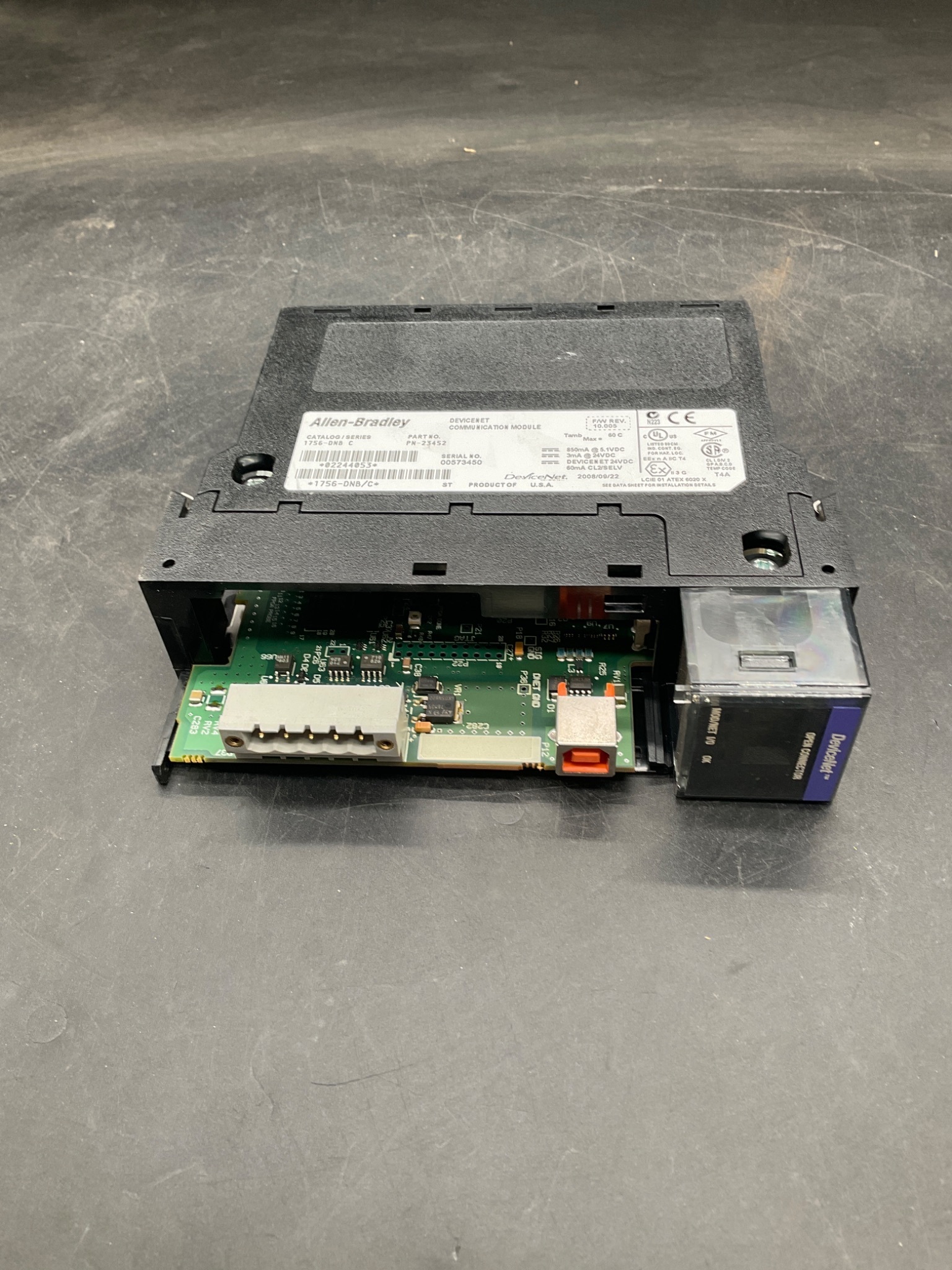 Allen-Bradley 1756-DNB/C ControlLogix DeviceNet Scanner Module USED 3