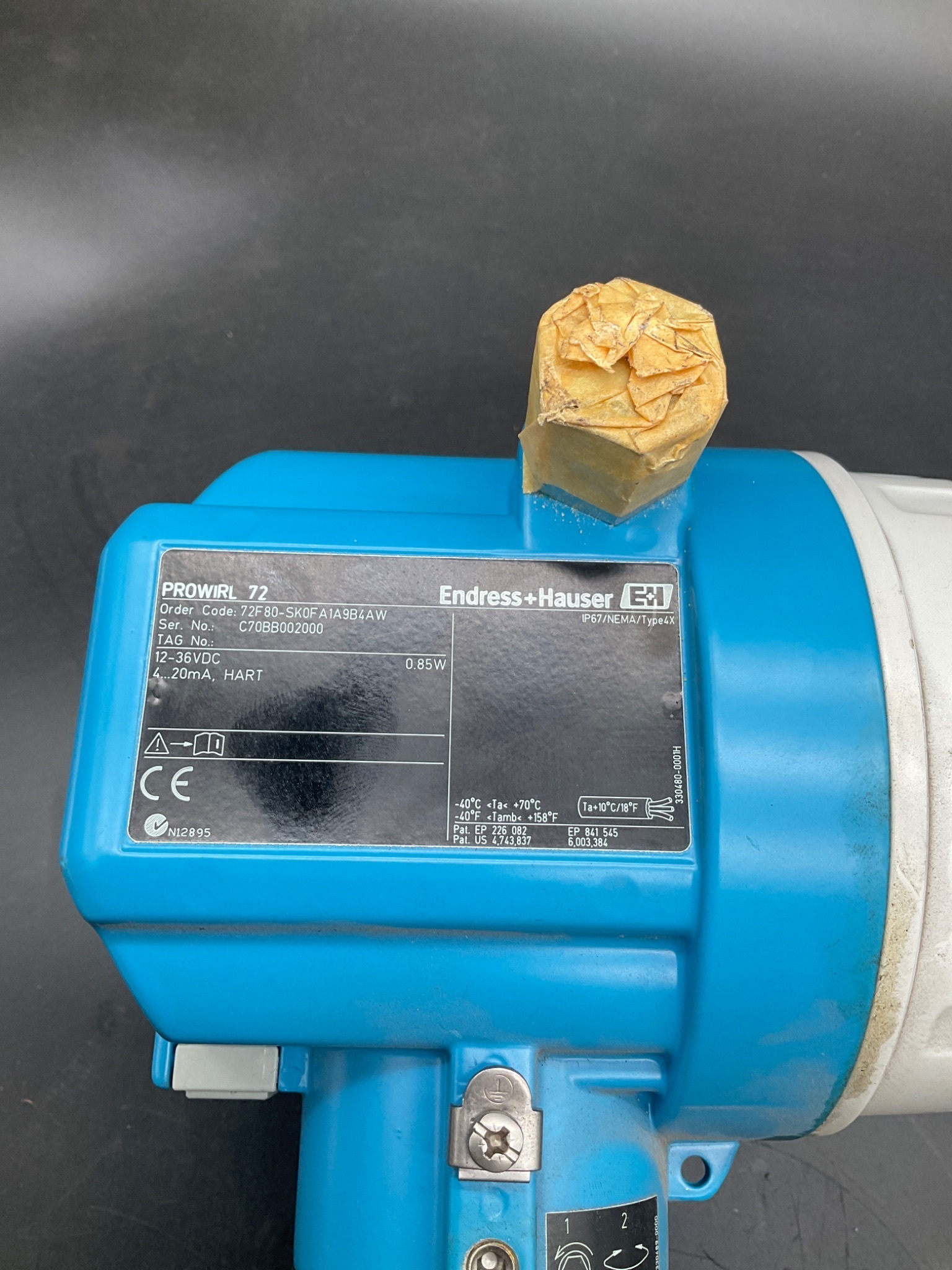ENDRESS + HAUSER PROWIRL 72 Vortex Flowmeter 12–36V DC HART NEW 3