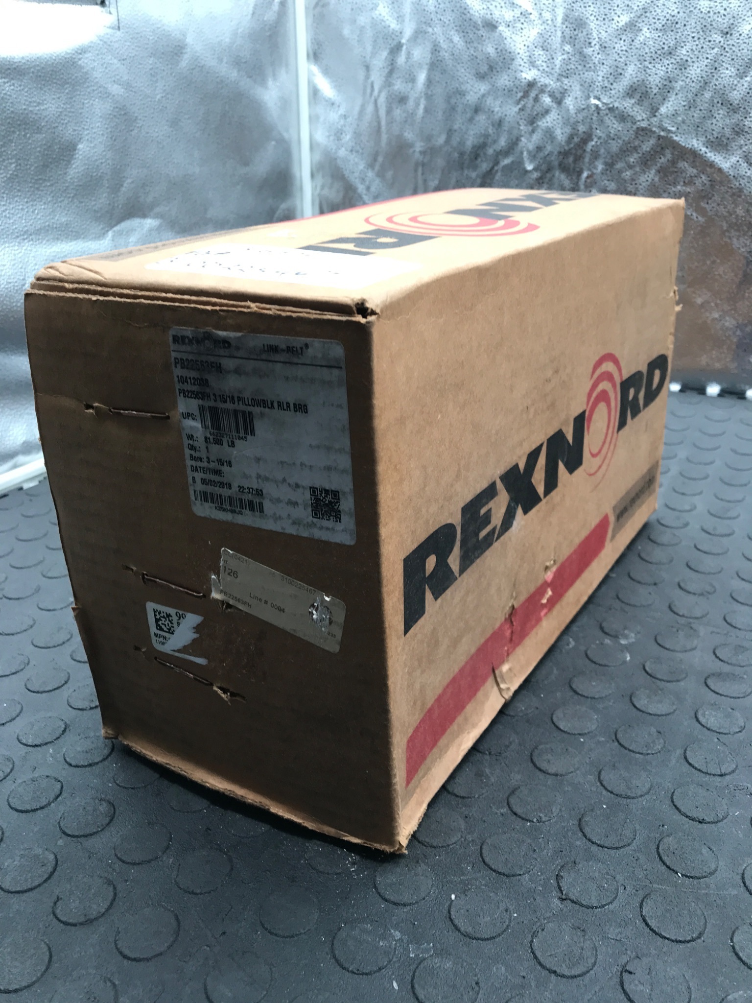 REXNORD PB22563FH Pillow Block Bearing 3‑15/16" NEW 0