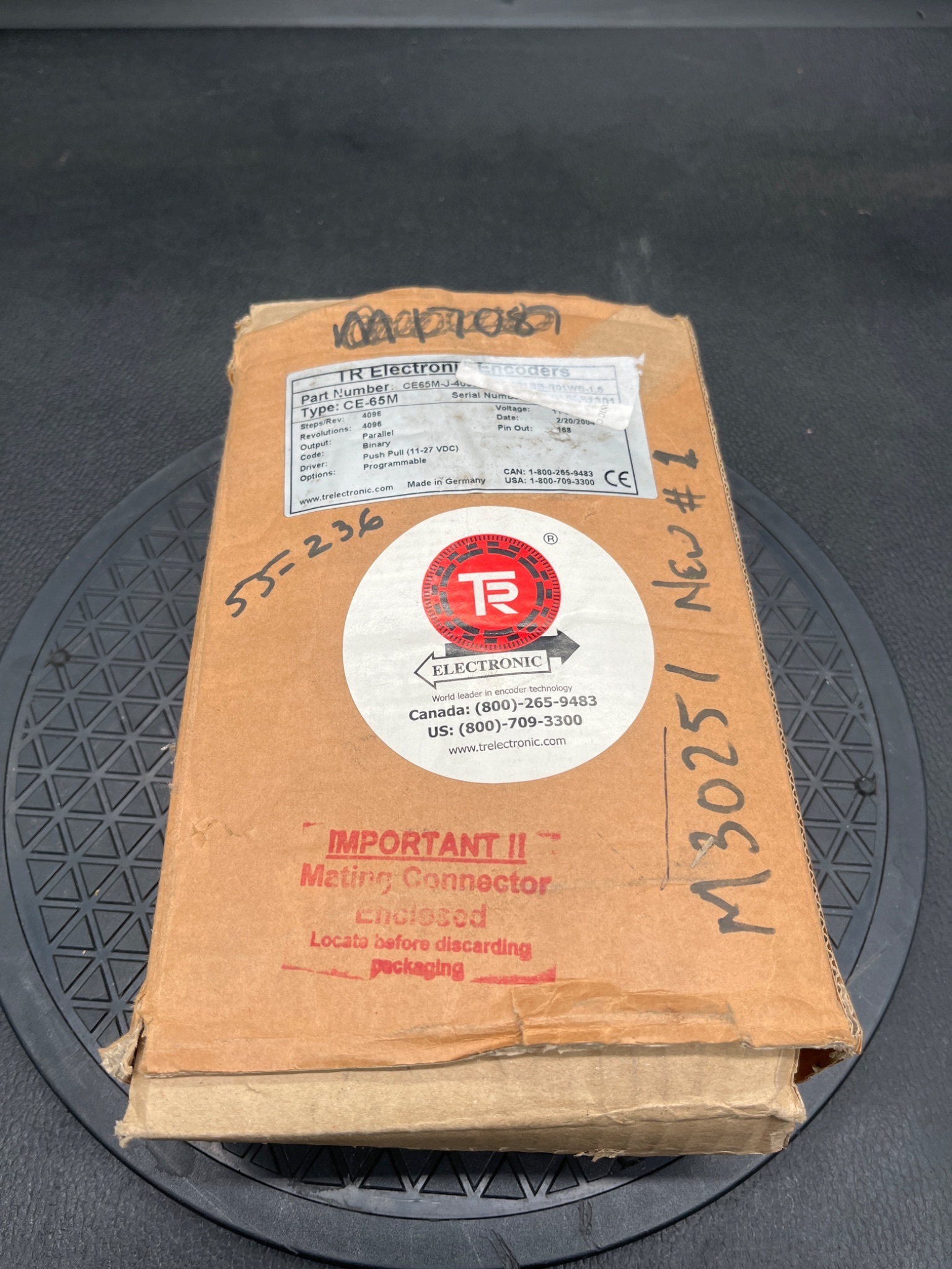 TR Electronic CE65M-J-4096/4096-A01BB-R01WB-1.5 Absolute Rotary Encoder NEW 0