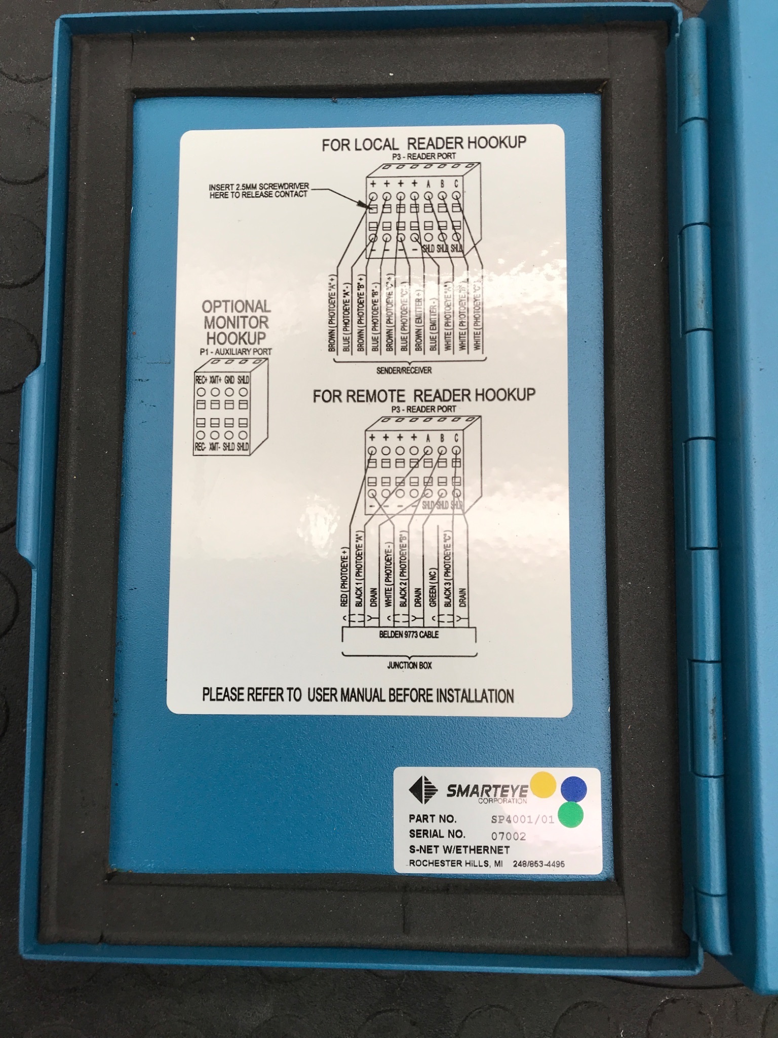 Smarteye SP4001/01 S-Net Ethernet Interface Module Enclosure NEW 5