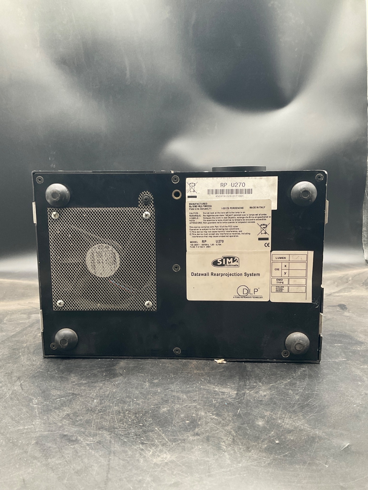 SIM2 Multimedia RP U270 Datawall Rear Projection Unit USED 0