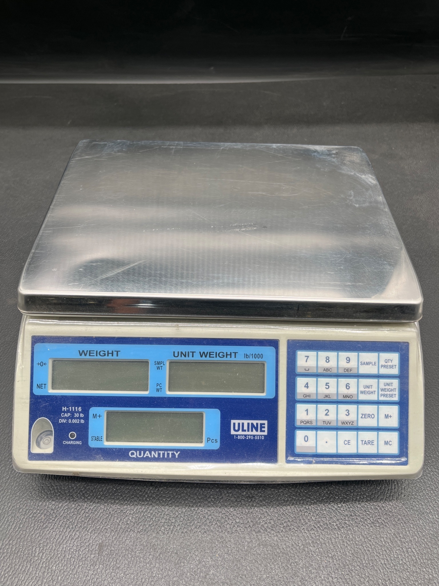 Uline H-1116 Digital Counting Scale 30lb Capacity USED 0