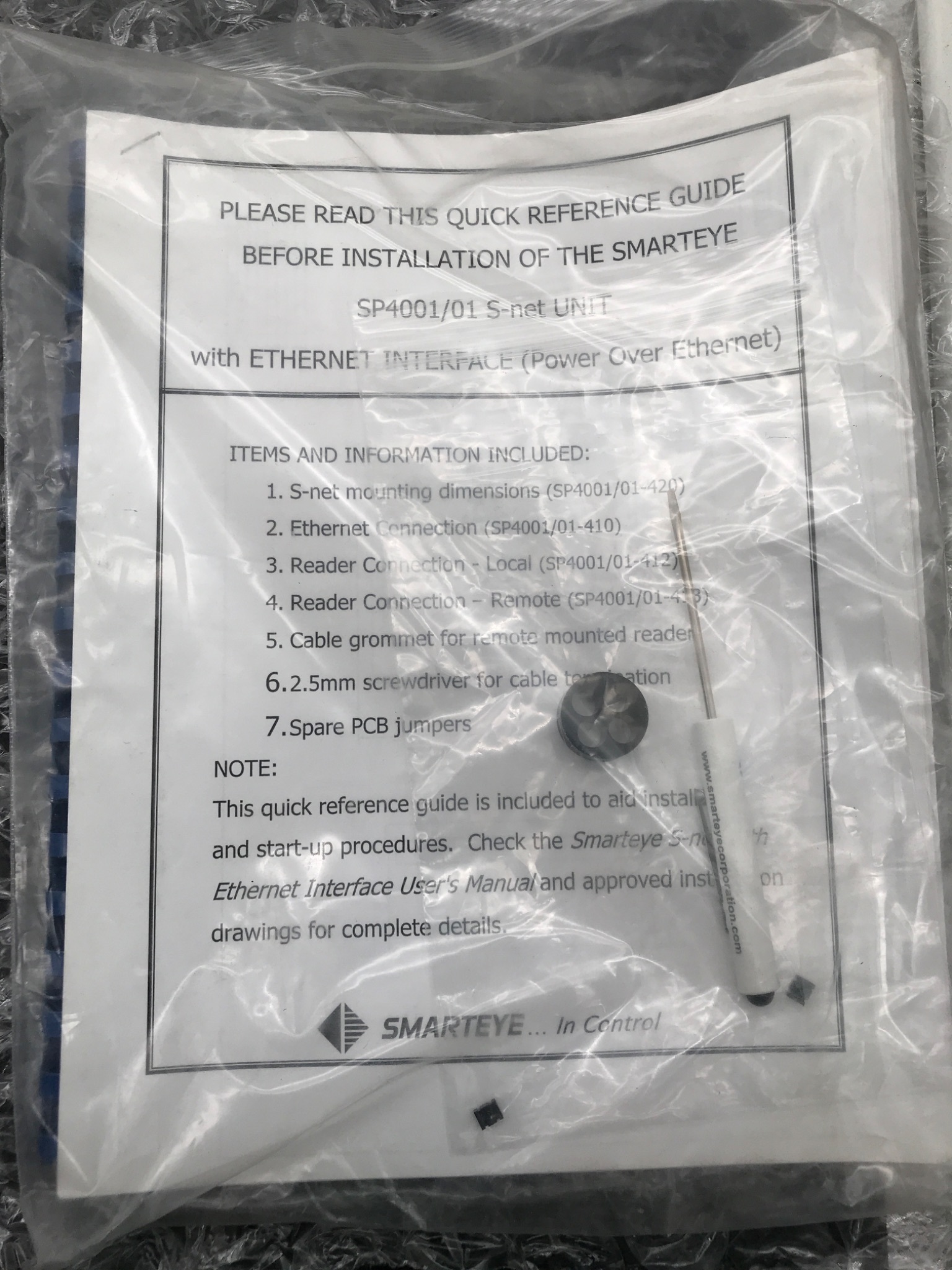 Smarteye SP4001/01 S-Net Ethernet Interface Module NEW 7