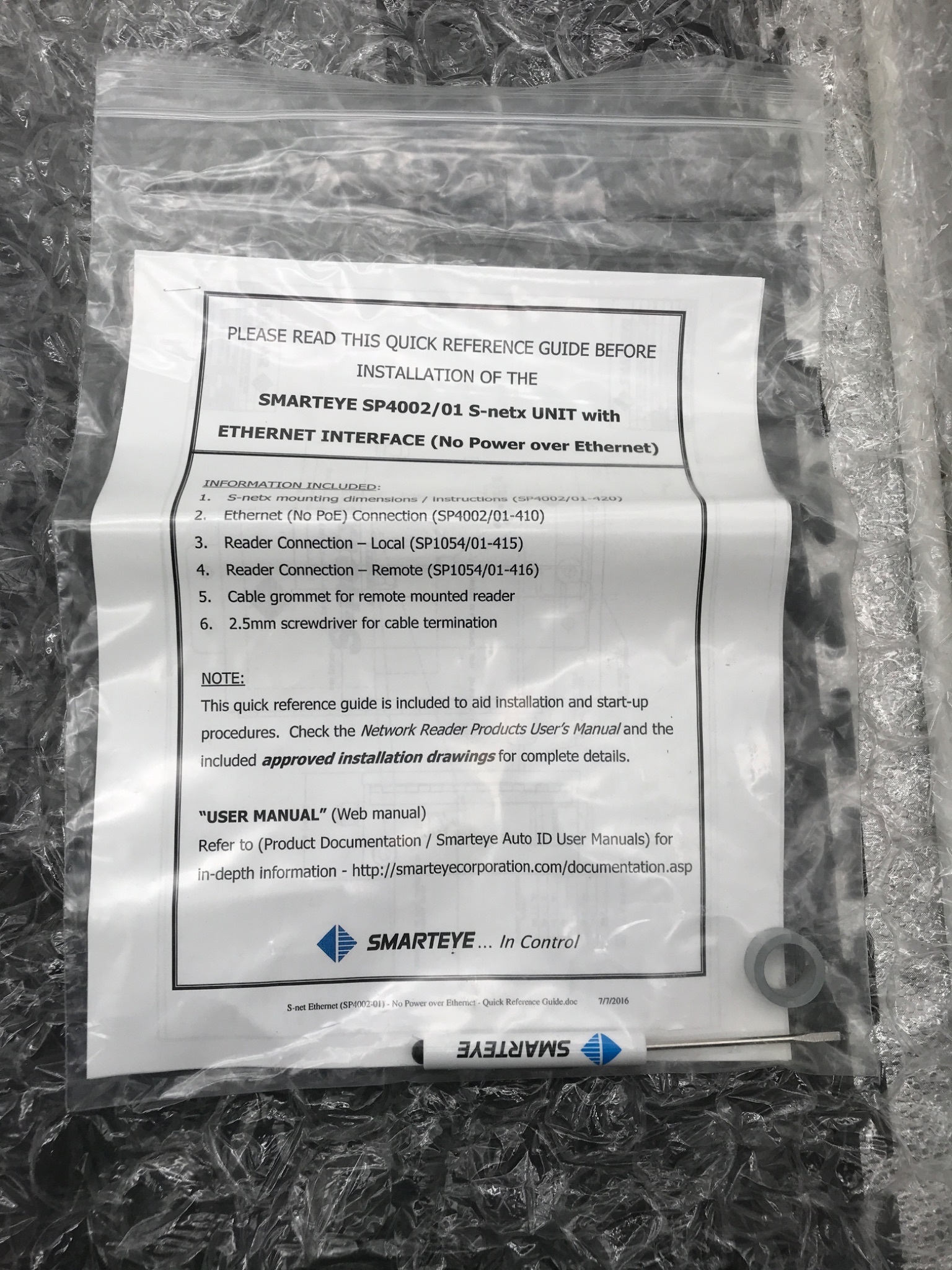 Smarteye SP4002/01 S-Net X Ethernet Interface Module NEW 7