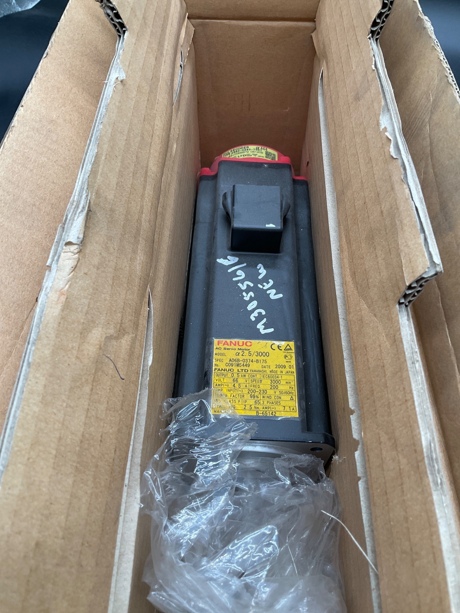 Fanuc A06B-0374-B175 AC Servo Motor Alpha iS 3000 USED 2