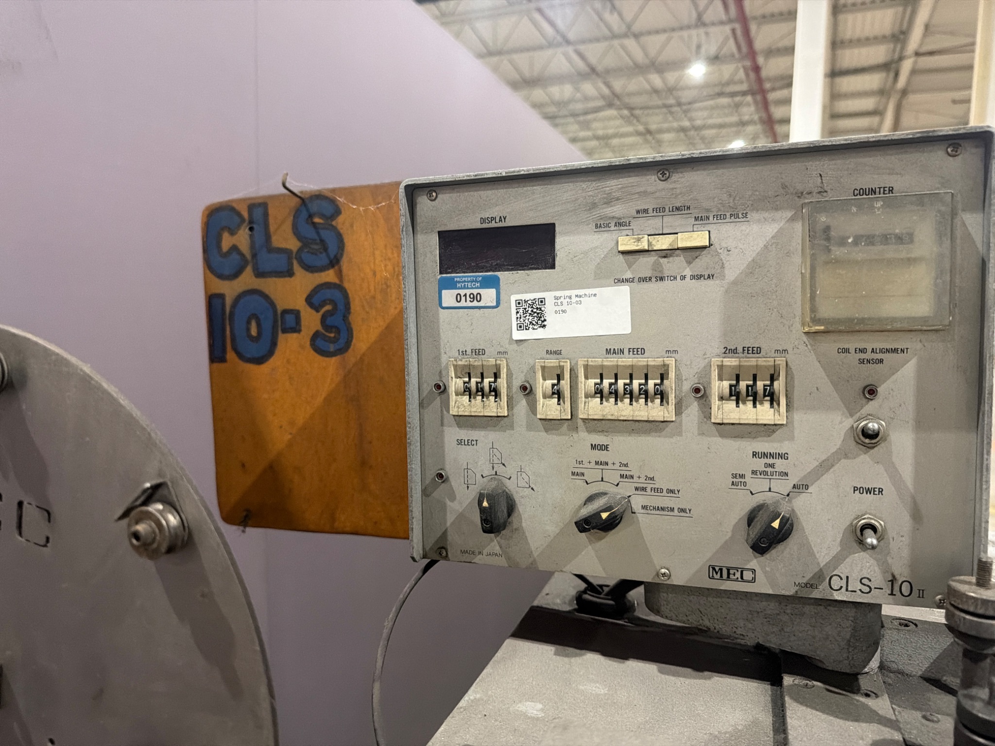 MEC CLS-10II Spring Forming Machine USED 2