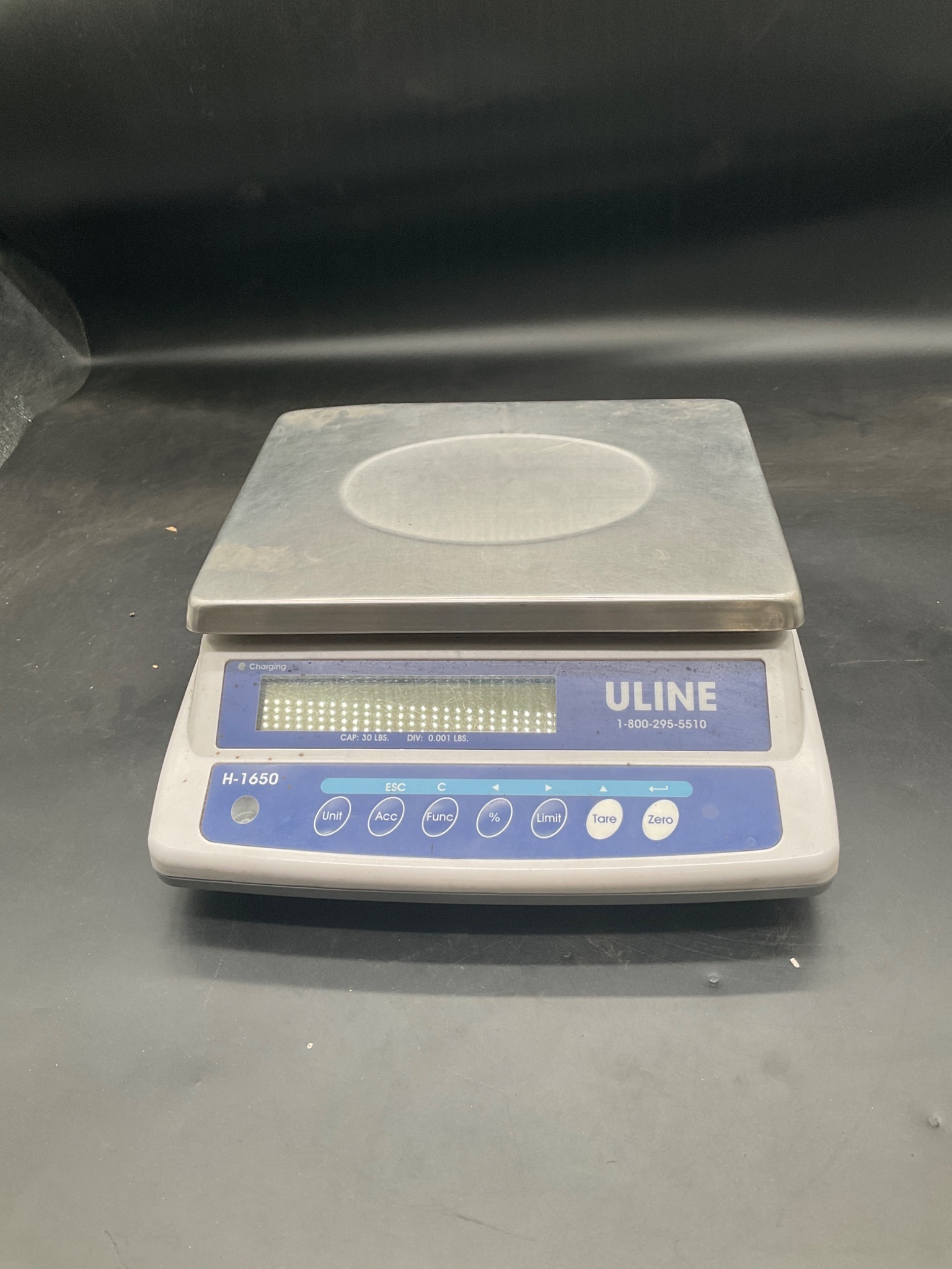 Uline H-1650 Digital Bench Scale 30lb Capacity USED 0