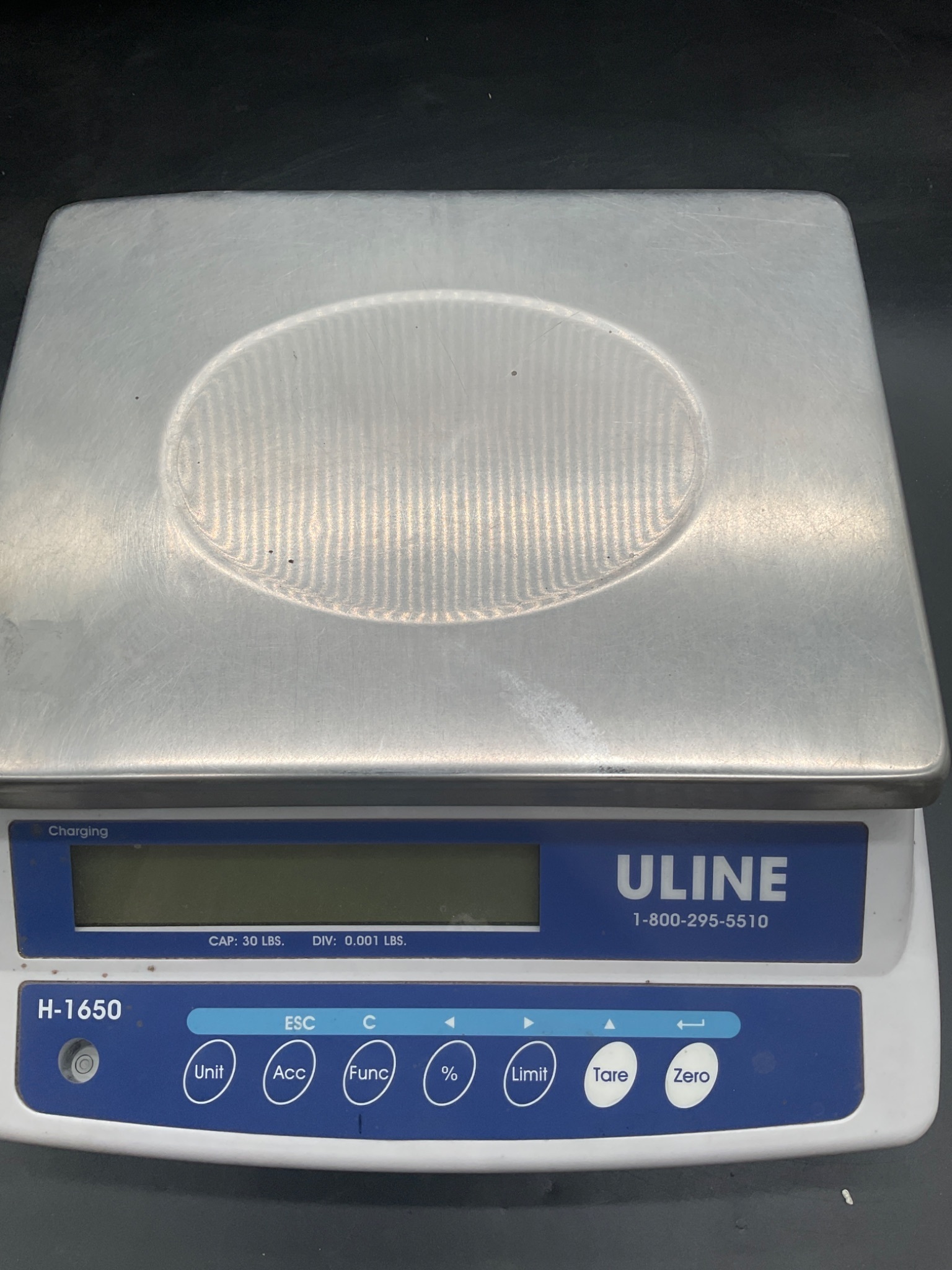 Uline H-1650 Digital Bench Scale 30lb Capacity USED 1