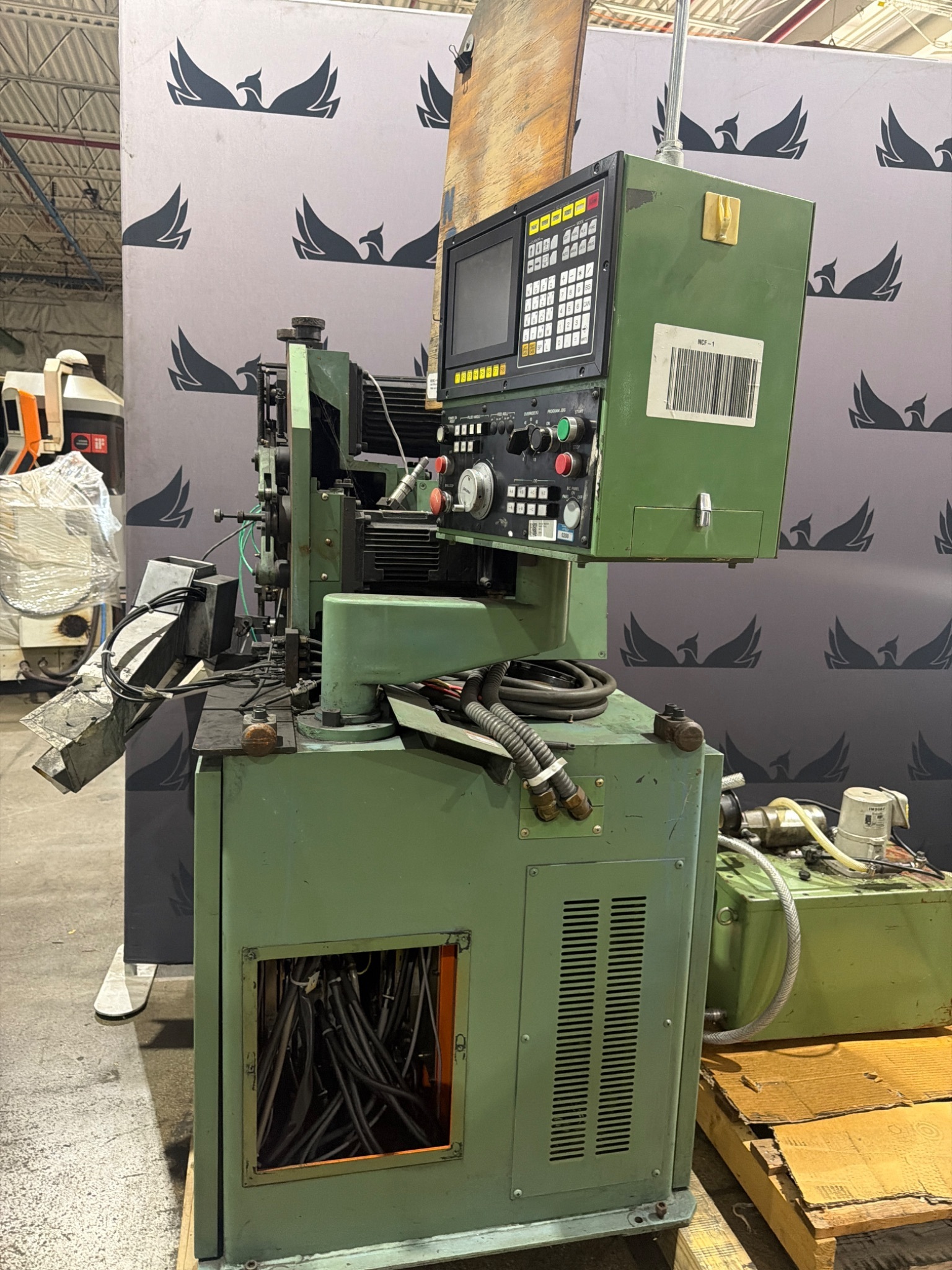 ASAHI-SEIKI NCF-1 Wire Forming Machine with Hydraulic Unit USED 1