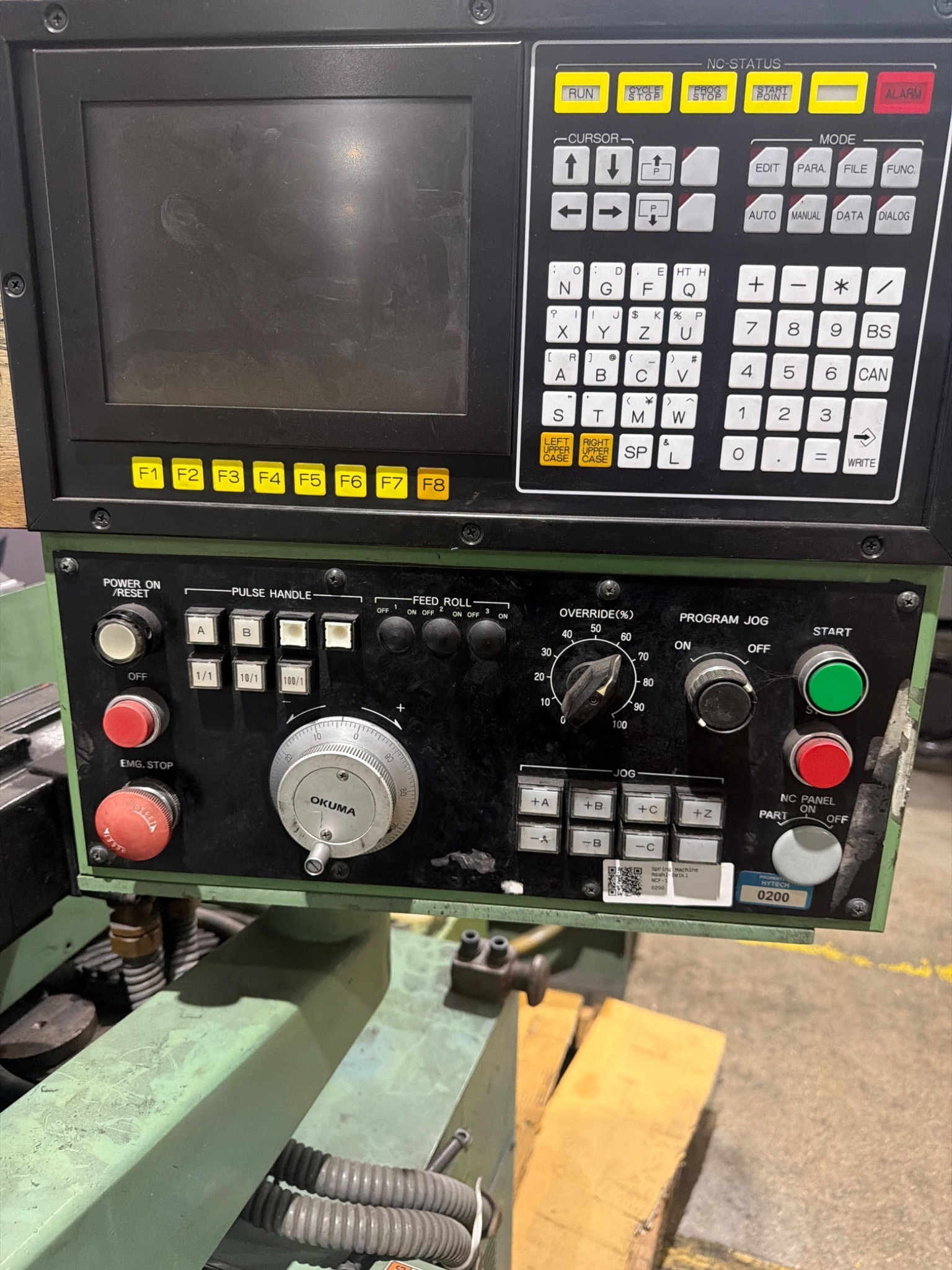 ASAHI-SEIKI NCF-1 Wire Forming Machine with Hydraulic Unit USED 3