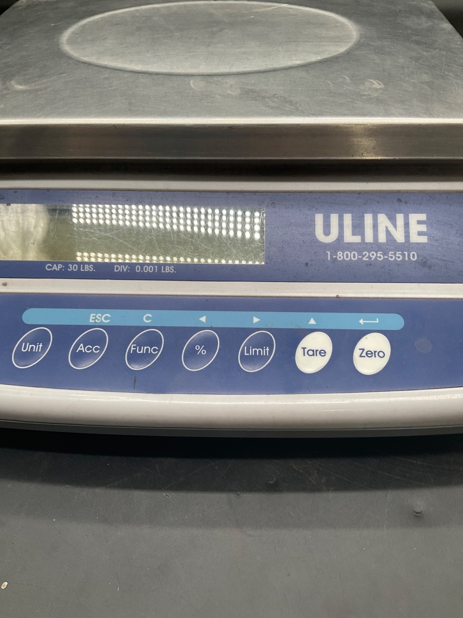 Uline H-1650 Digital Bench Scale 30lb Capacity USED 3