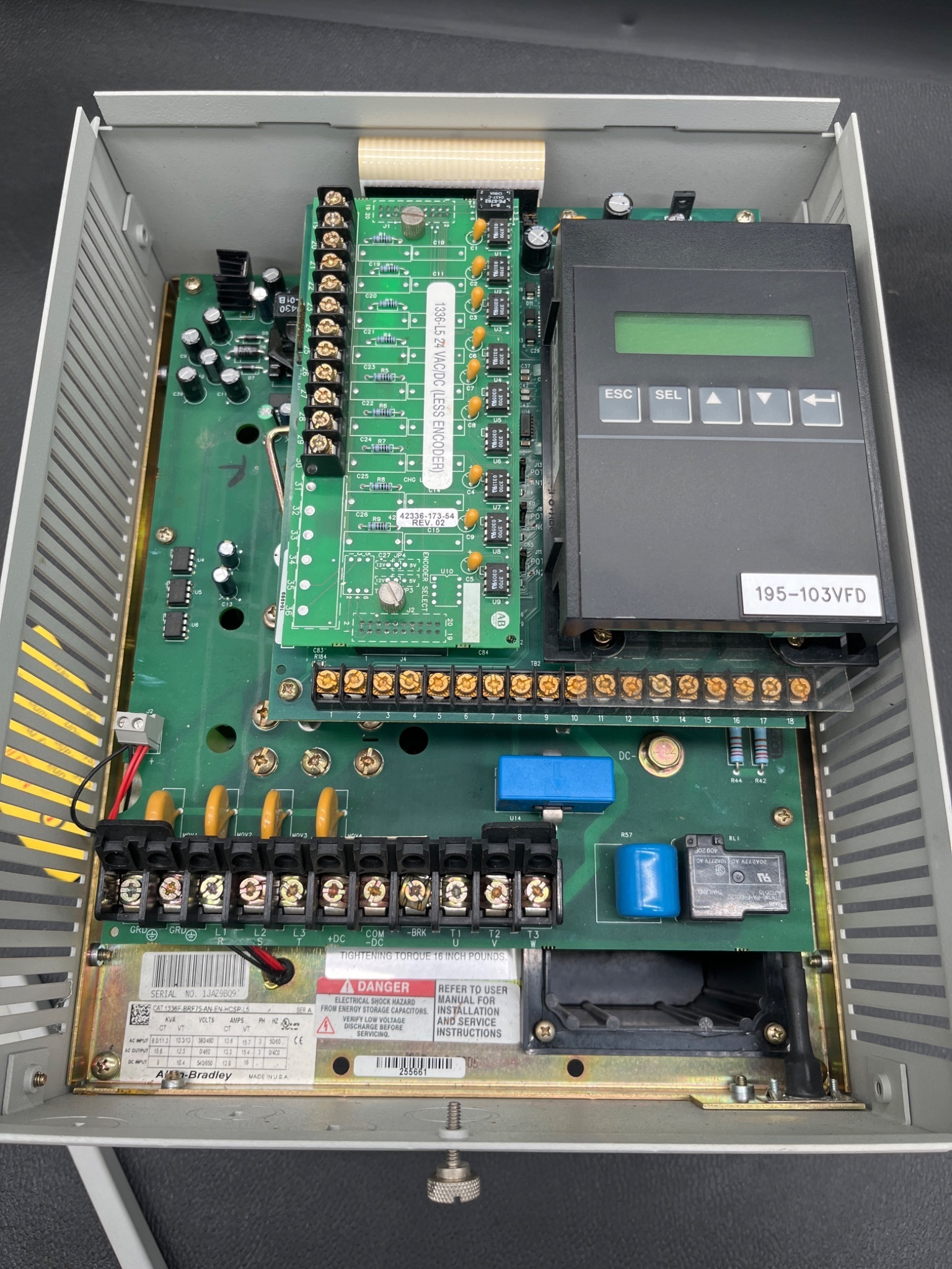 ALLEN-BRADLEY 1336F-BRF10-AN-EN Series C AC Drive USED 9
