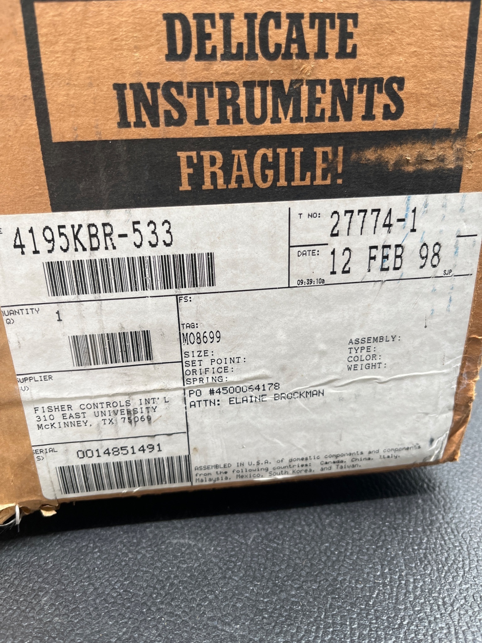 FISHER 4195KBR-533 Wizard Pneumatic Controller NEW 4