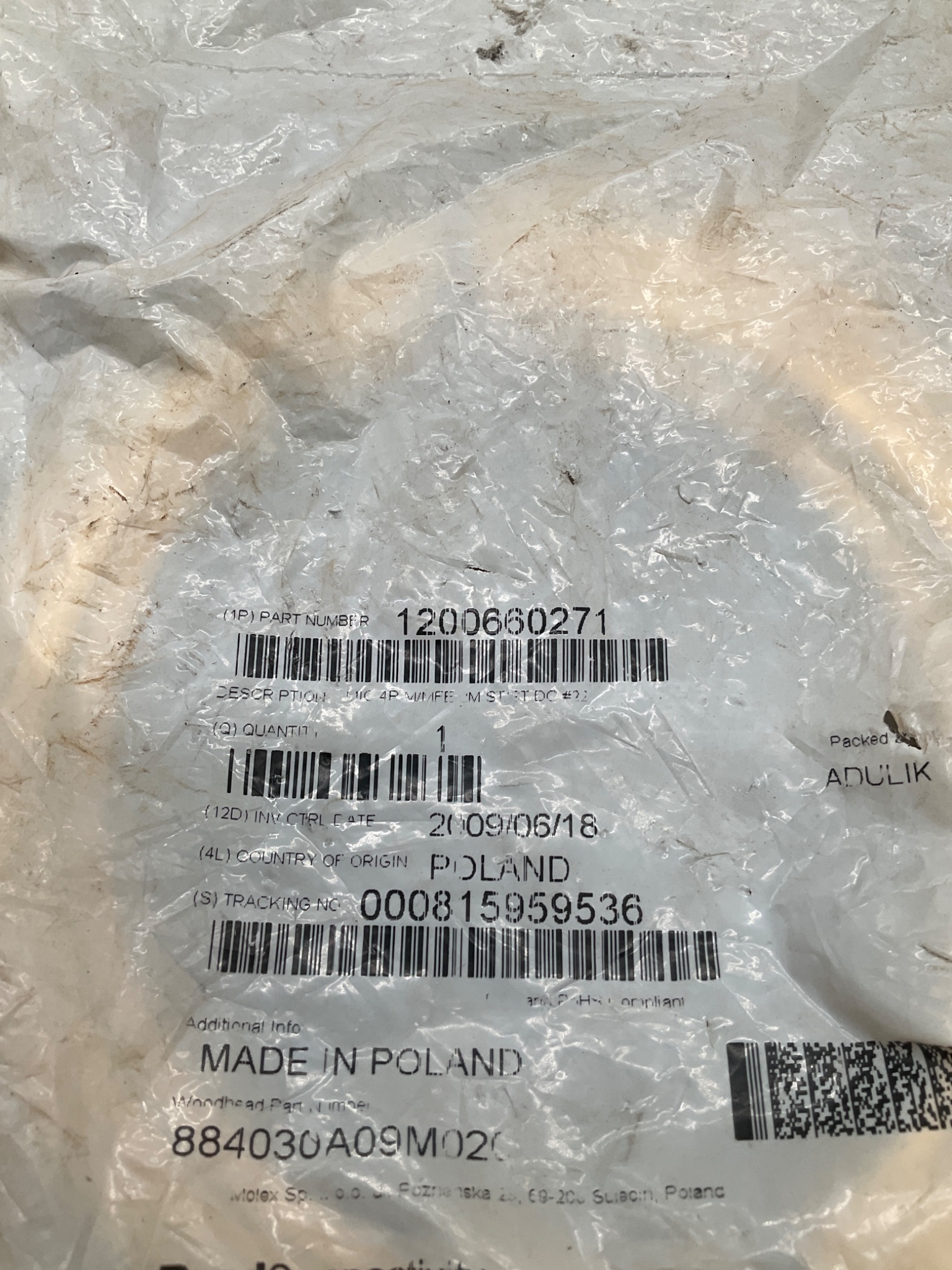 Woodhead 1200660271 Micro-Change M12 Cordset Cable NEW 1
