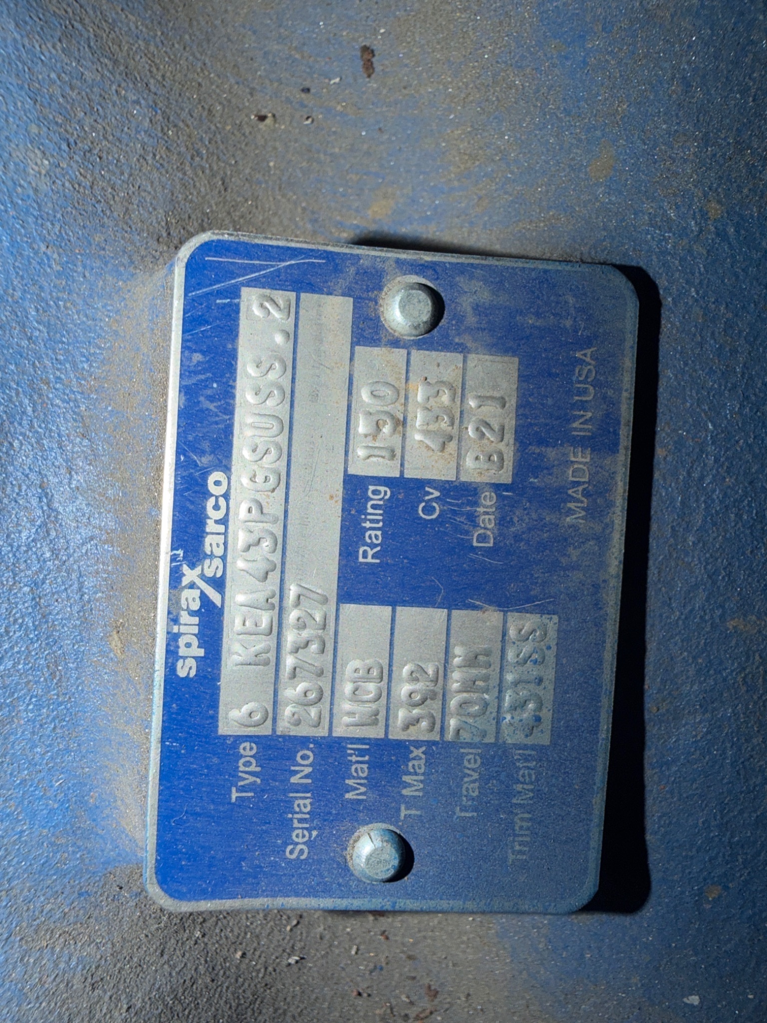Spirax Sarco TN2277SE Pneumatic Globe Control Valve WCB Class 150 with SP500 NEW 5