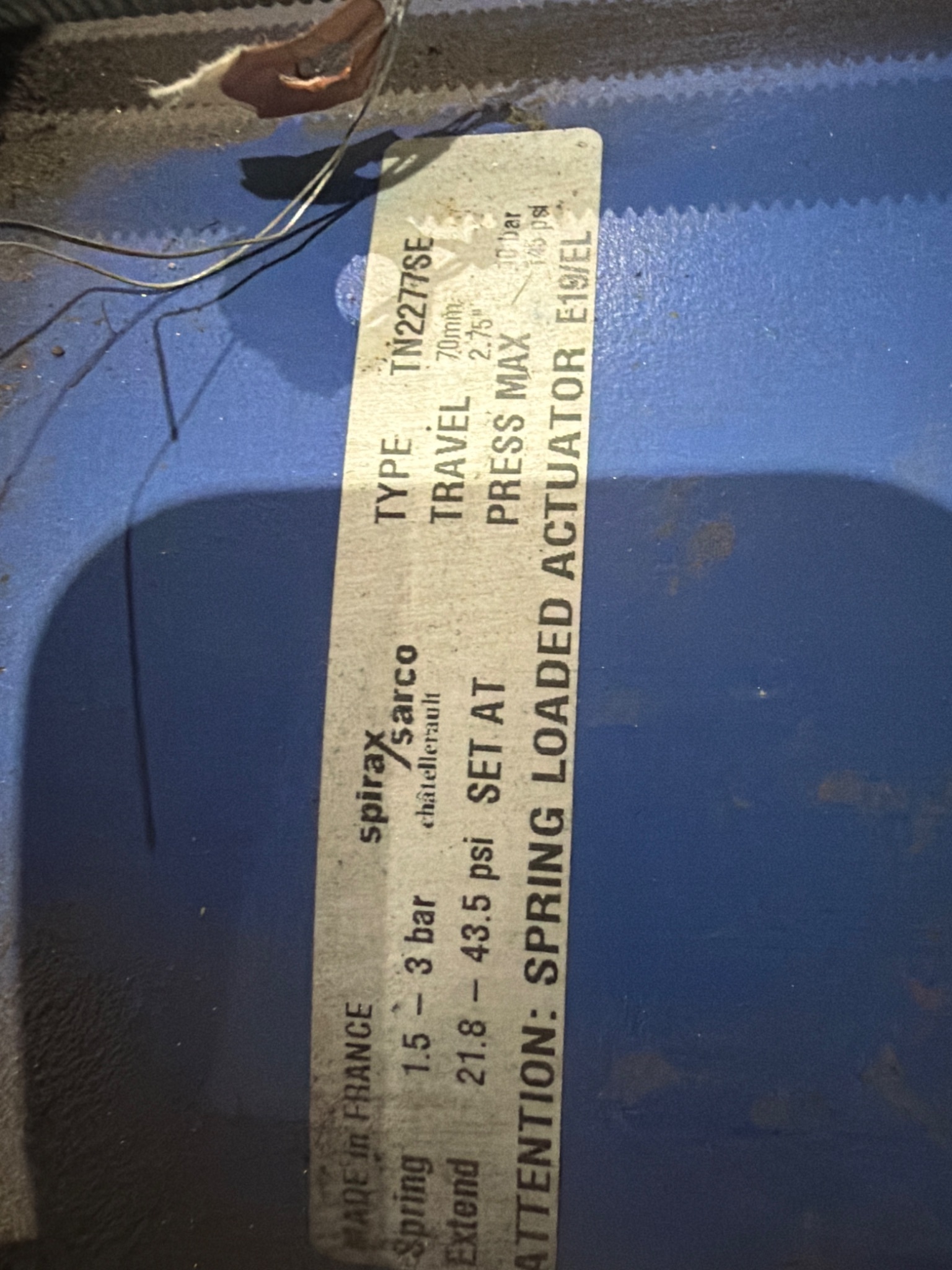 Spirax Sarco TN2277SE Pneumatic Globe Control Valve WCB Class 150 with SP500 NEW 7