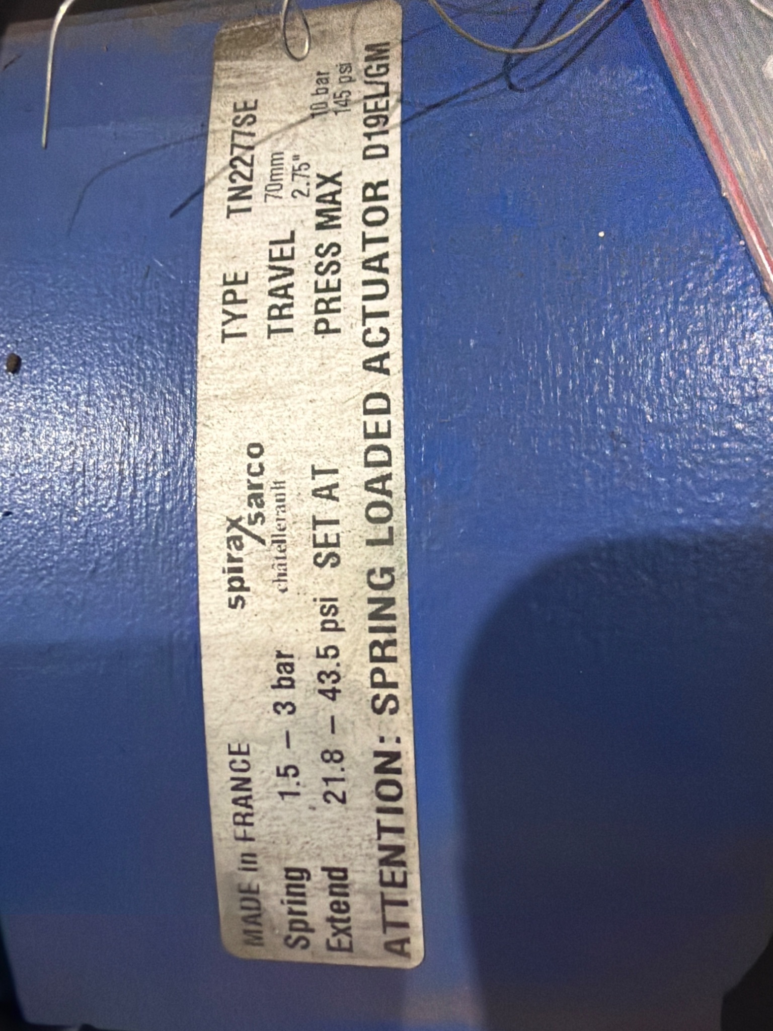 Spirax Sarco TN2277SE Pneumatic Globe Control Valve WCB Class 150 with SP500 NEW 7