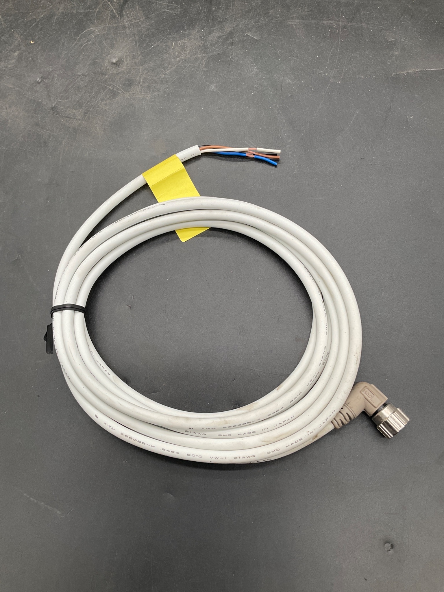 SMC E66085-H Cable Assembly M12 Right Angle Connector USED 0