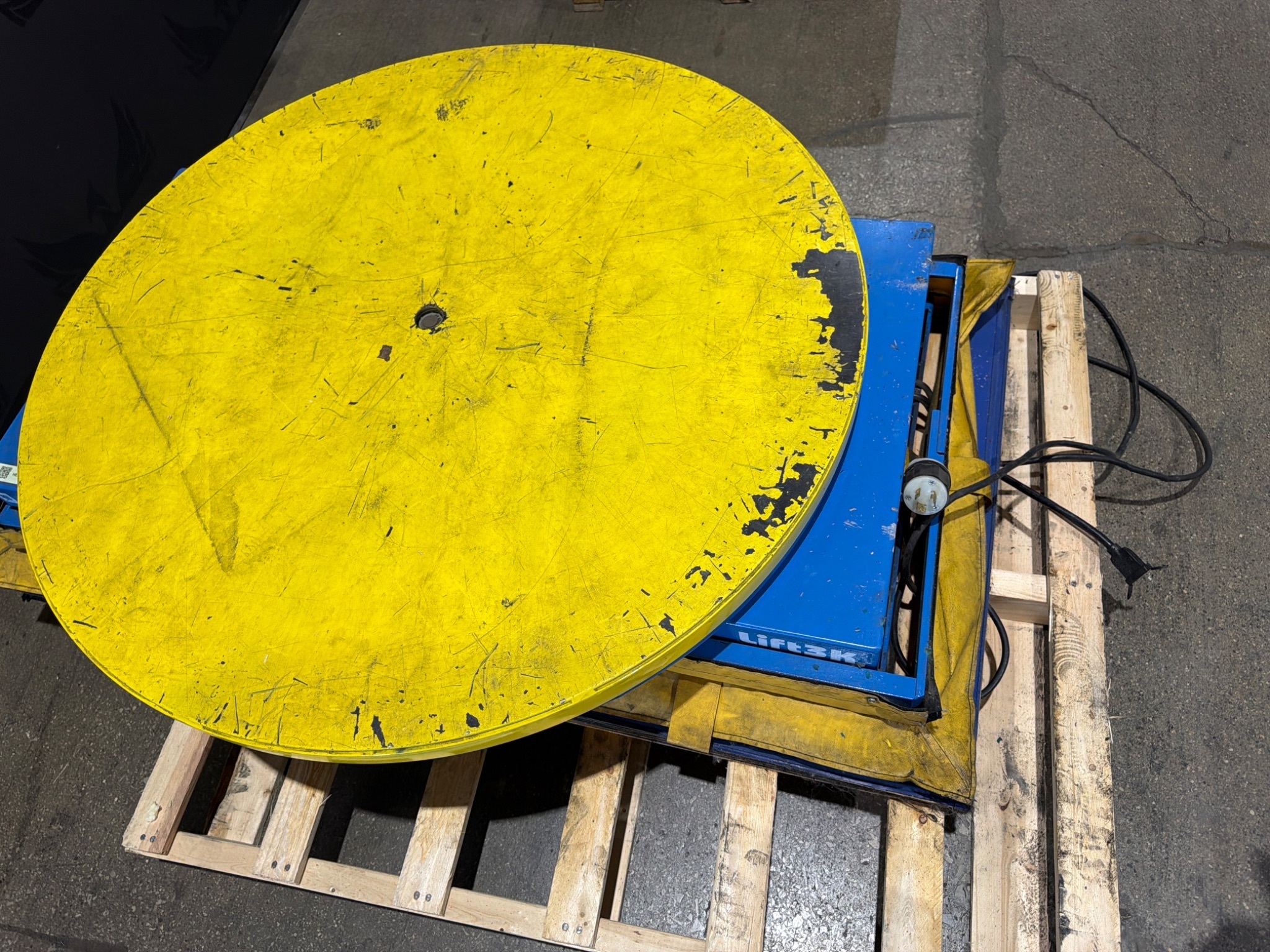Bishamon Optimus L3K-TT Pallet Positioner Turntable 3000 lb Capacity USED 3