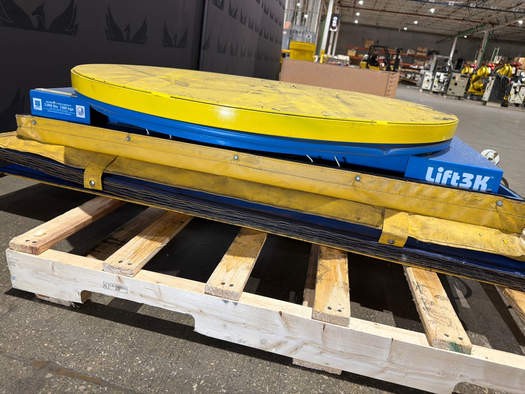 Bishamon Optimus L3K-TT Pallet Positioner Turntable 3000 lb Capacity USED 4