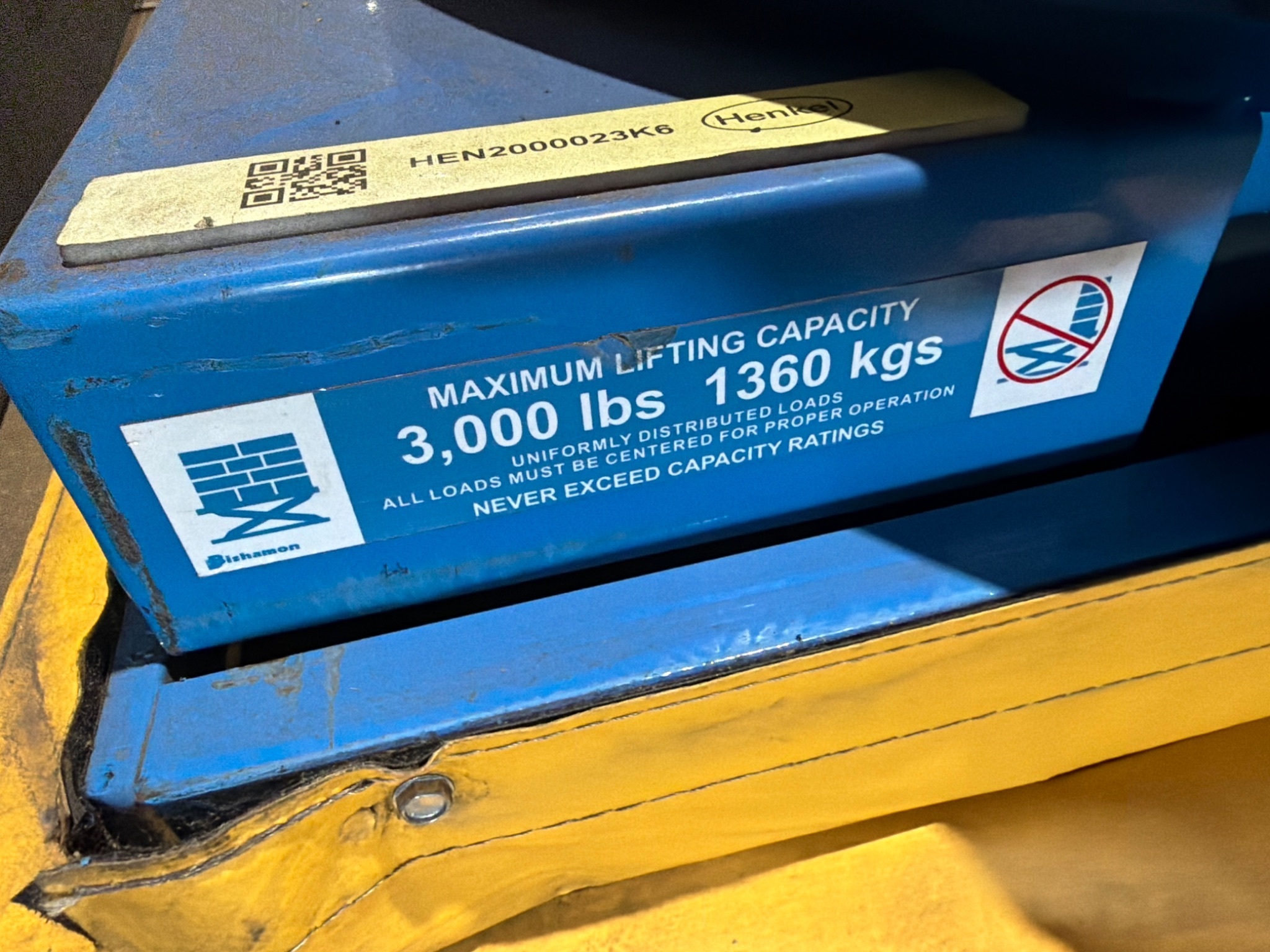 Bishamon Optimus L3K-TT Pallet Positioner Turntable 3000 lb Capacity USED 6